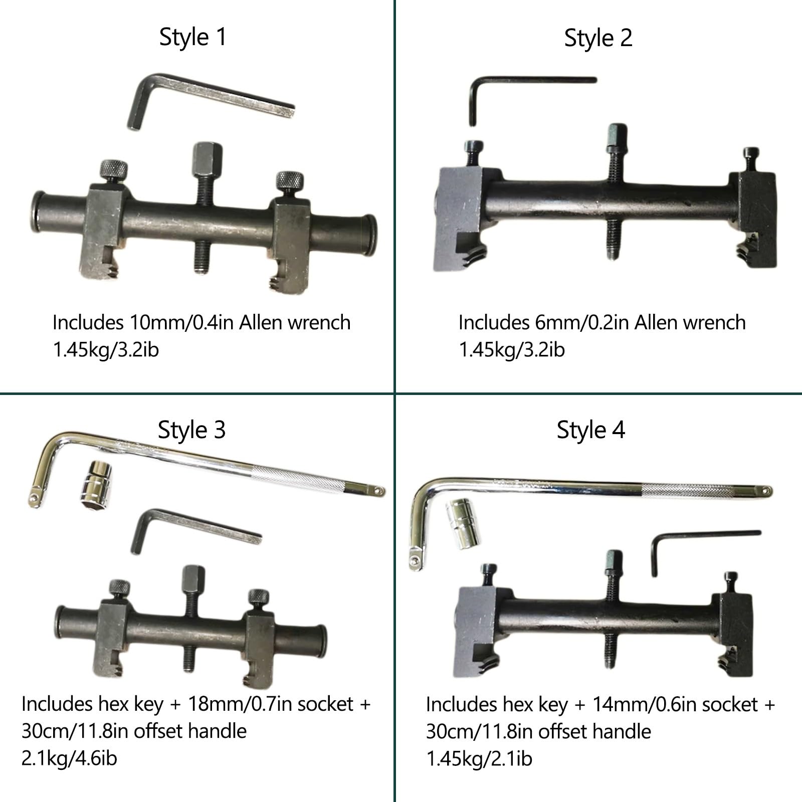 Estrattore for Cuscinetti Semplice, Strumento di Rimozione Della Puleggia Dell'albero Motore, Design Regolabile, Gamma Telescopica: 40-165 Mm / 1,6-6,5 Pollici(Style 4)