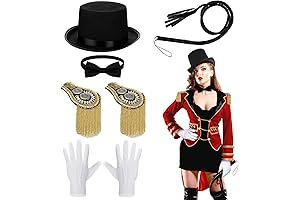 5 Pcs Adult Circus Ringmaster Costume Accessories