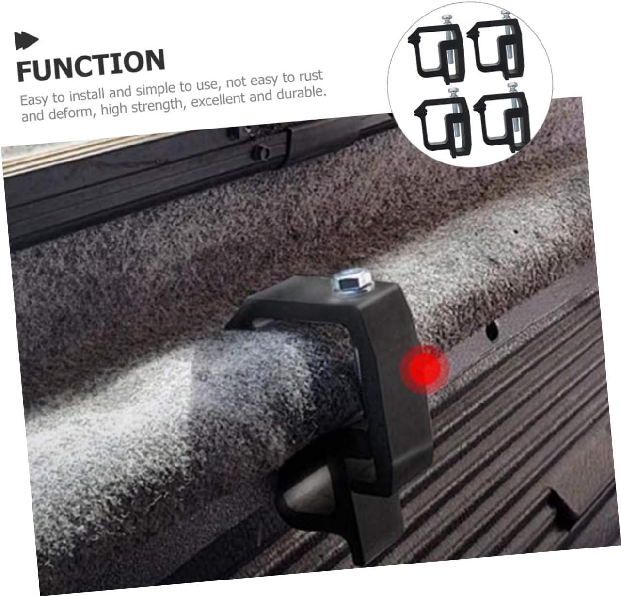 IMIKEYA 4Pcs Truck Cap Mounting Clamp Durable Ladder Rack Mounting Clamps for Camper Shell Installation High Strength Resistant Easy to Install