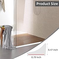 Vista 2 de Barrera plegable de 118 pulgadas para umbral de ducha, tapón de agua de silicona autoadhesiva para bañera, protector contra salpicaduras de agua