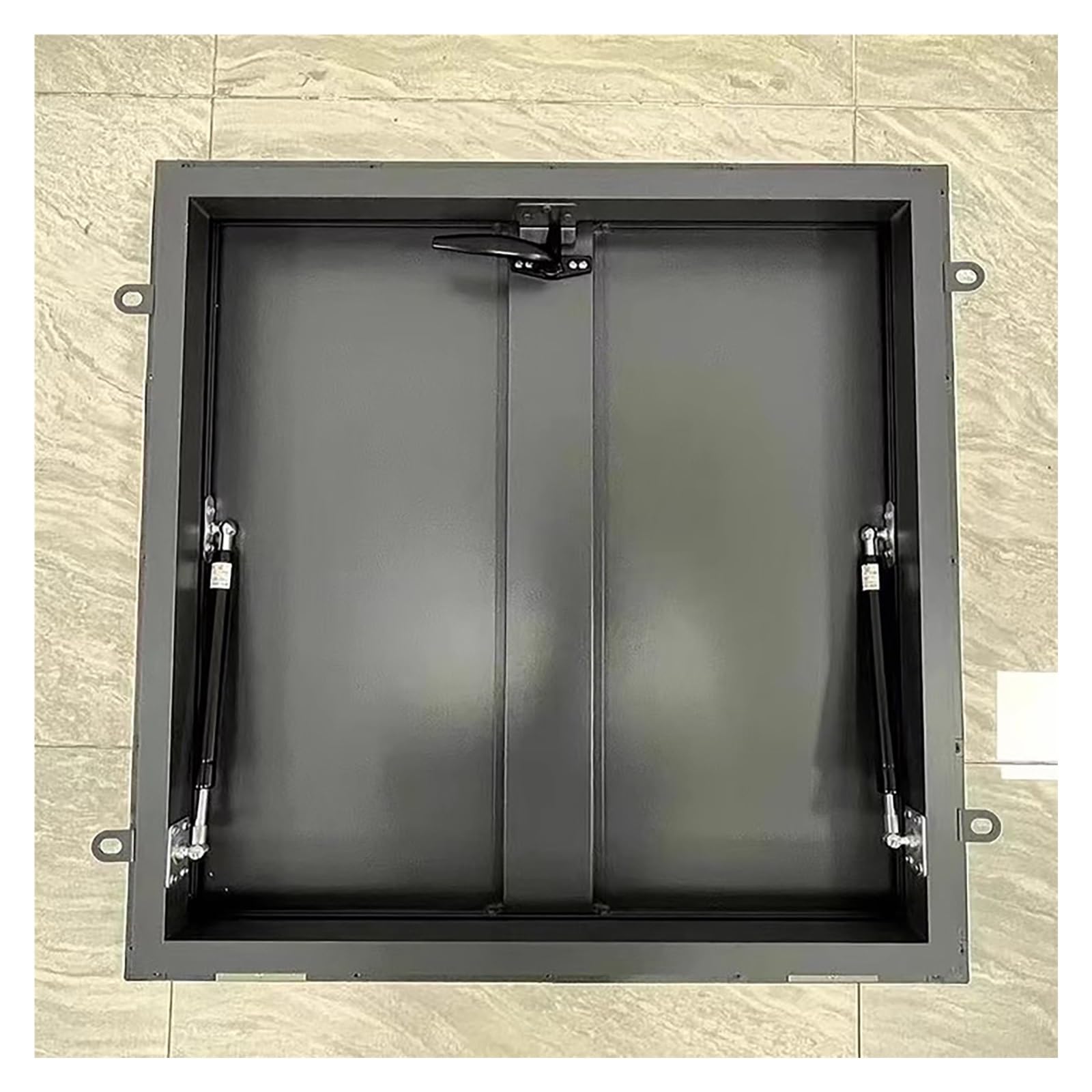 Placa de pozo para sótano con ventilación y marco metálico 1