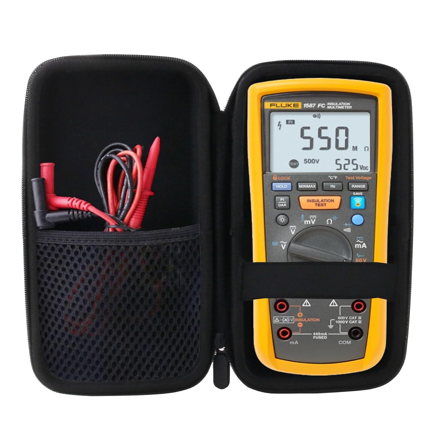 WERJIA Hard Case Compatible with Fluke 17B+ /Fluke 15B+ Digital Multimeter and Accessories (Case Only)