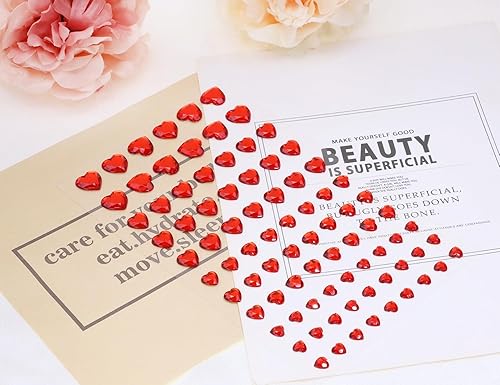 Miniatura 3 de Shapenty 4 tamaños de diamantes de imitación acrílicos de corazón de 0.236 pulgadas, 0.315 pulgadas, 0.472 pulgadas, 0.472 pulgadas, 0.472 pulgadas,