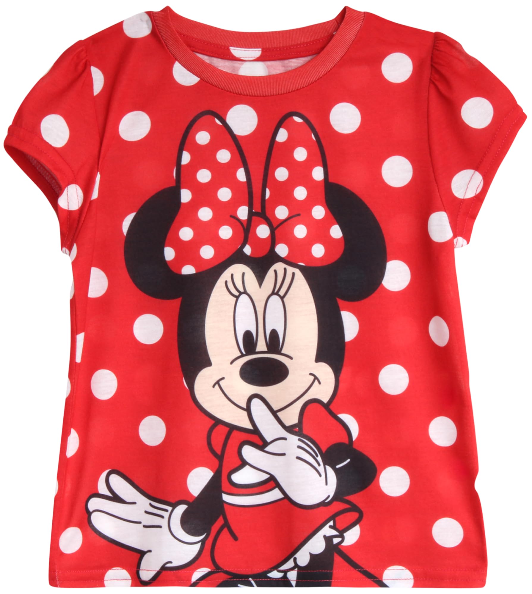 Disney Minnie Mouse koszulki księżniczki z krótkim rękawem, koszulki z grafiką dla małych dzieci i małych dzieci (rozmiar 2T-7)