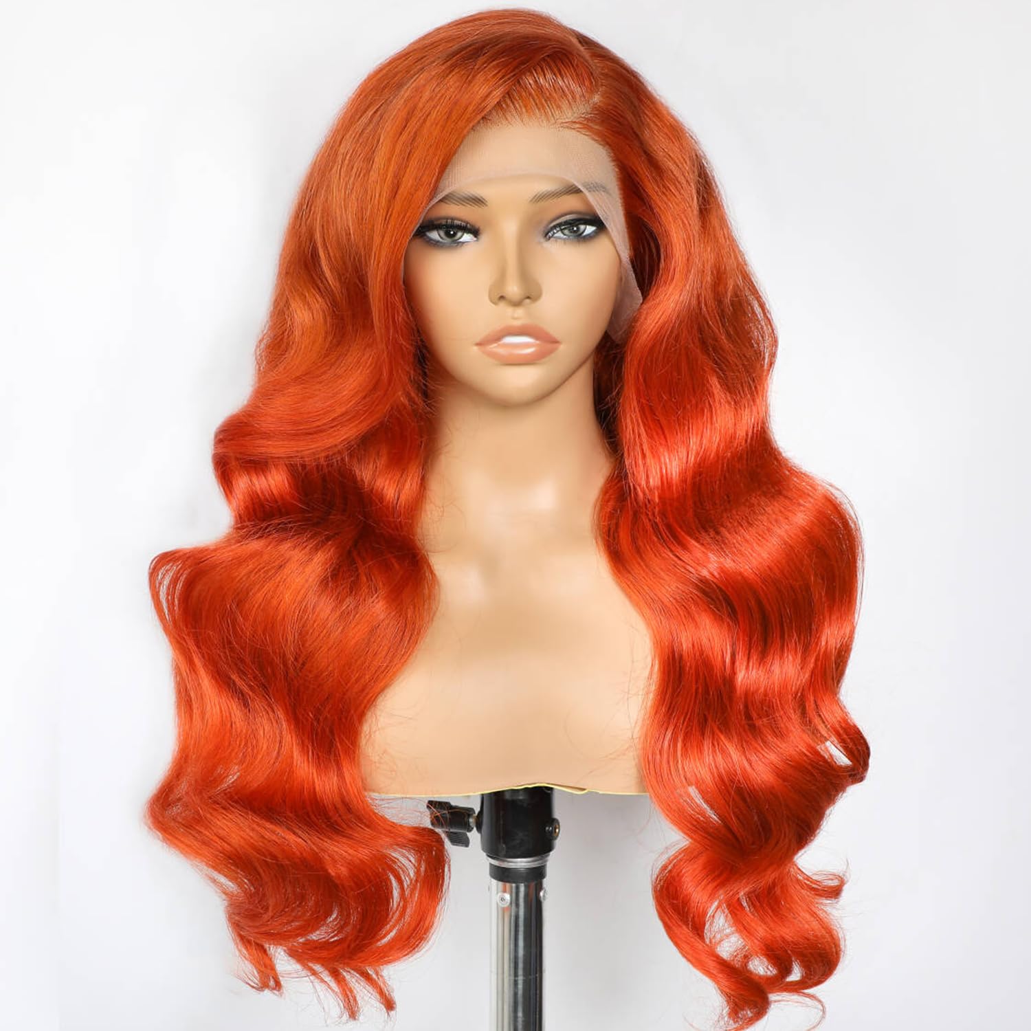 Lemoda Ginger Body Wave 13x4 Full Lace Frontal Human Hair Wig HD Transparent Lace Front Wigs 210% 24Inch Virgin Human Hair Wigs Great Qaulity 24 Inch 13x4 full