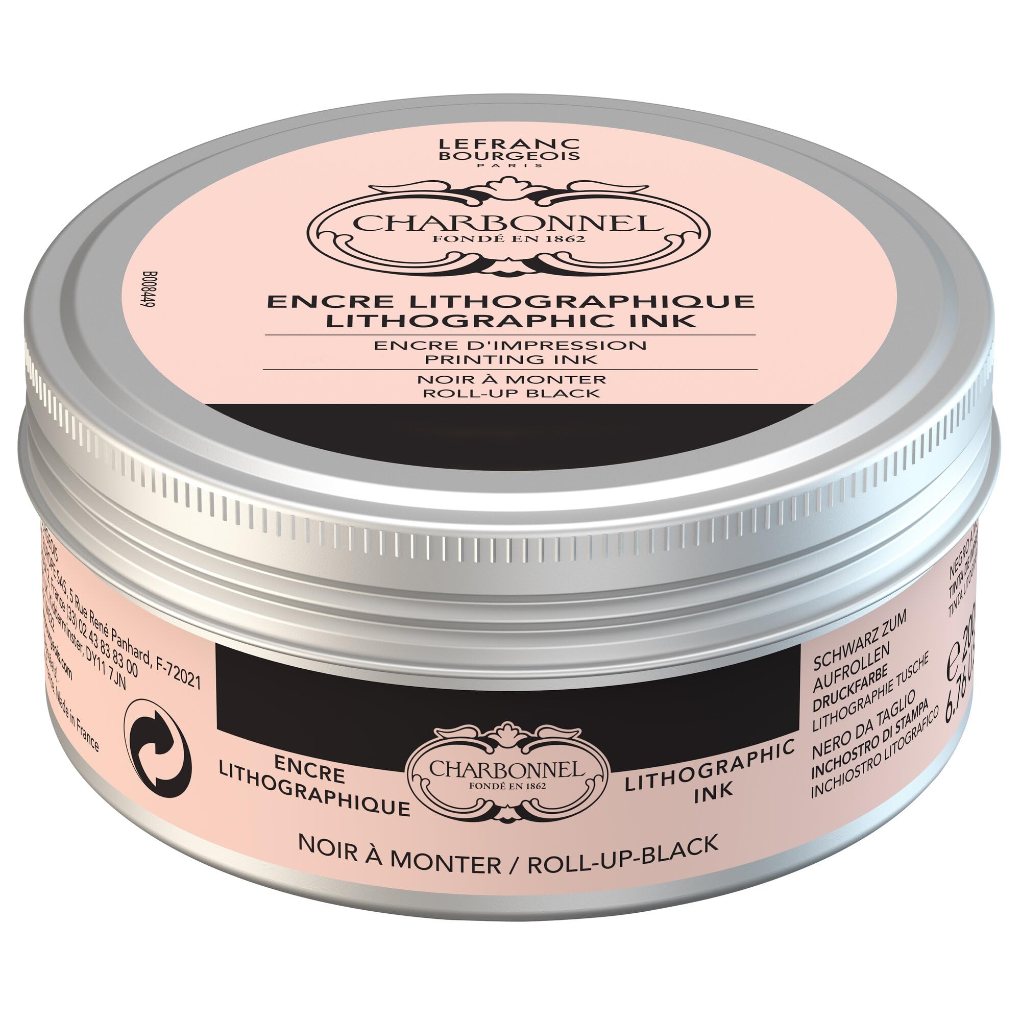 Lefranc Bourgeois Charbonnel Professional Litho Tintenroller, Schwarz, 200 ml