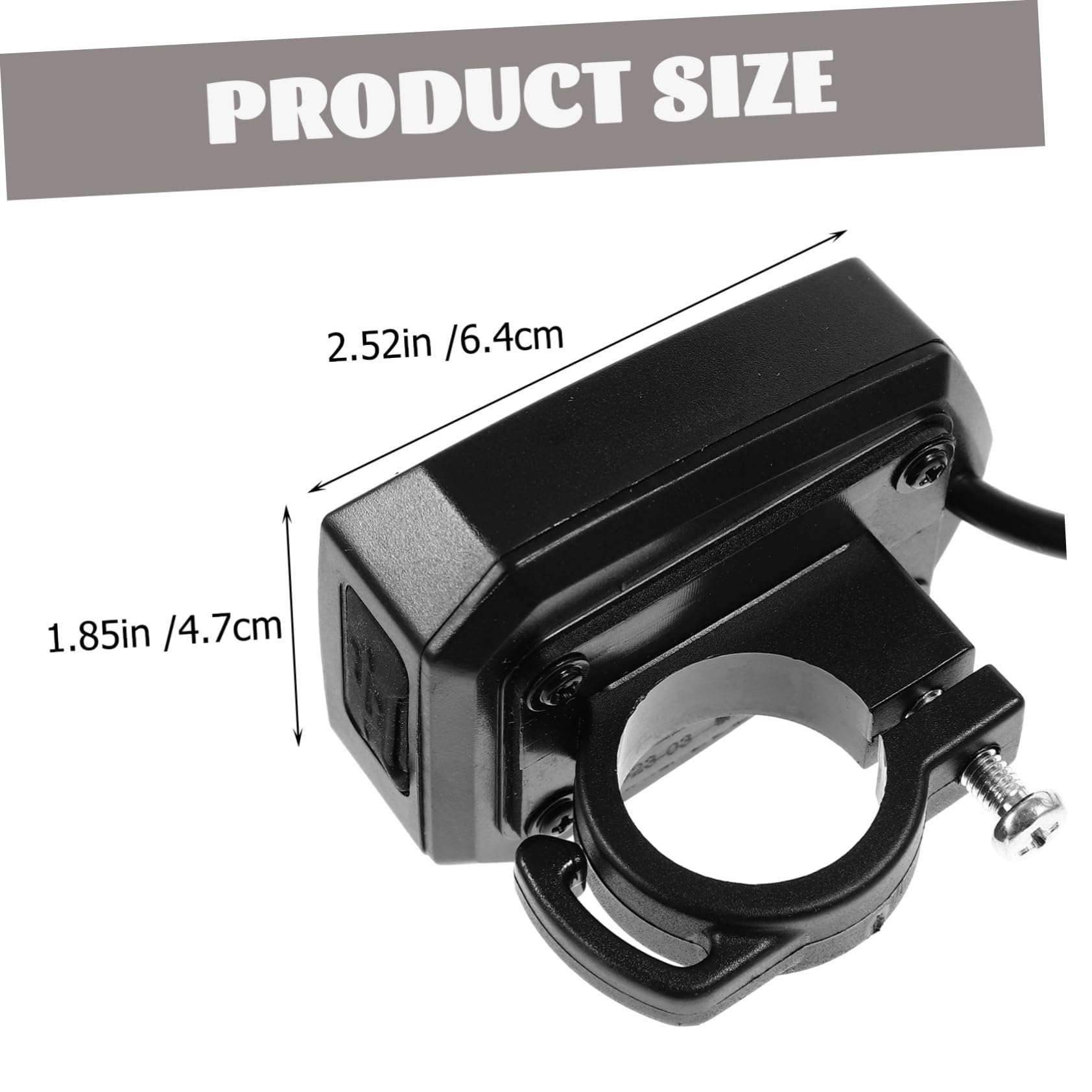 Ciieeo Motorcycle Power Adapter Car Charger Handlebar Mount Black Battery Safe