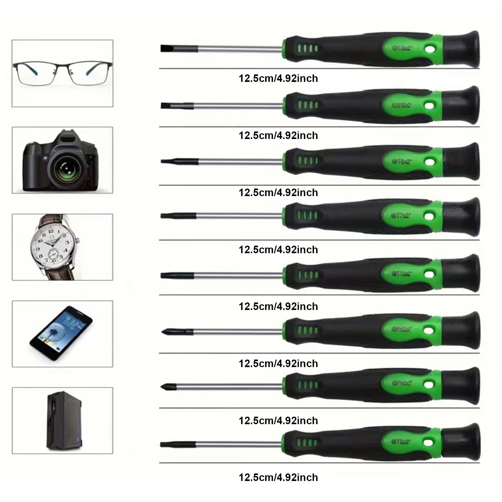 Set di 118 cacciaviti magnetici, resistenti in acciaio al cromo vanadio, testa ergonomica, impugnatura morbida, utensili manuali con scaffalature in plastica, per riparazioni domestiche fai da te