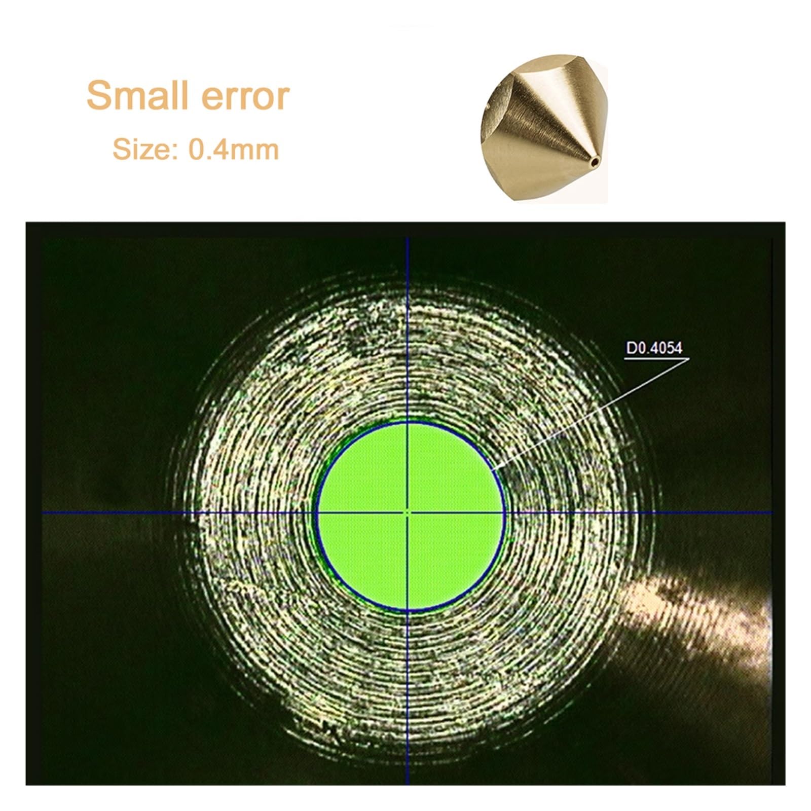 3D Printer 0.4mm MK8 Stainless Steel Extder Nozzle Print M6 Head & 1.75mm 30mm
