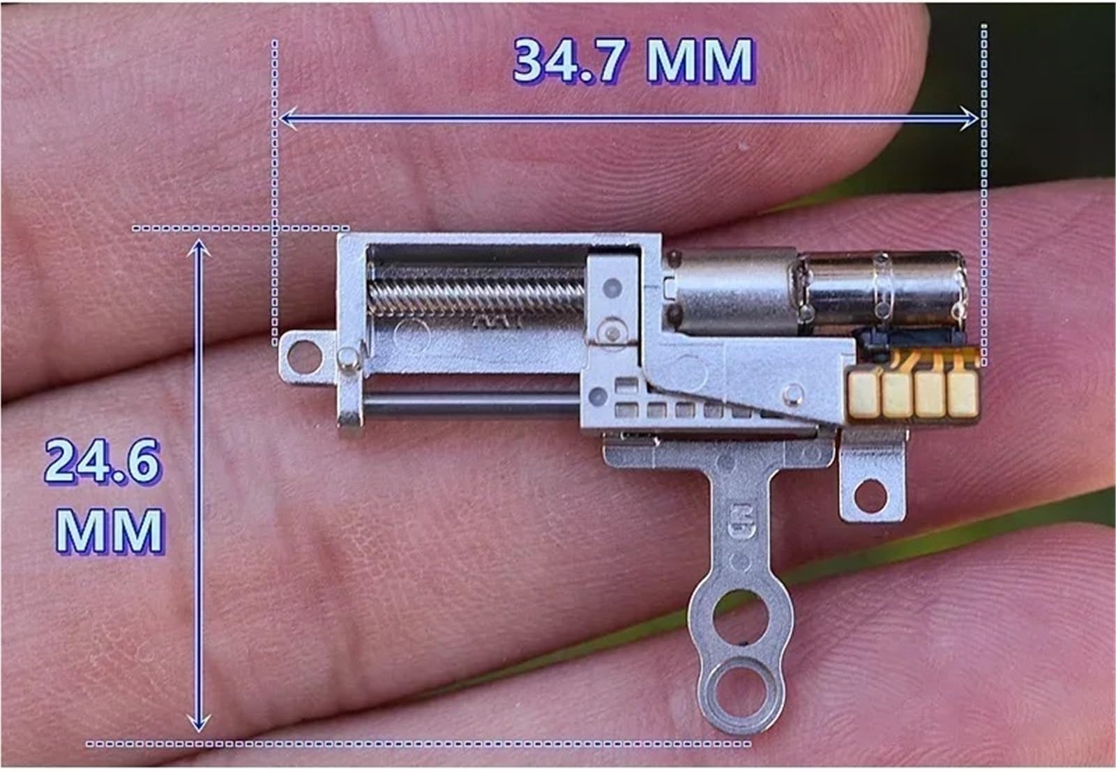 1 réducteur planétaire DC 5 V, petit moteur pas à pas, 2 phases, 4 fils, vis linéaire, bloc coulissant en métal, roulement à billes(A Motor)