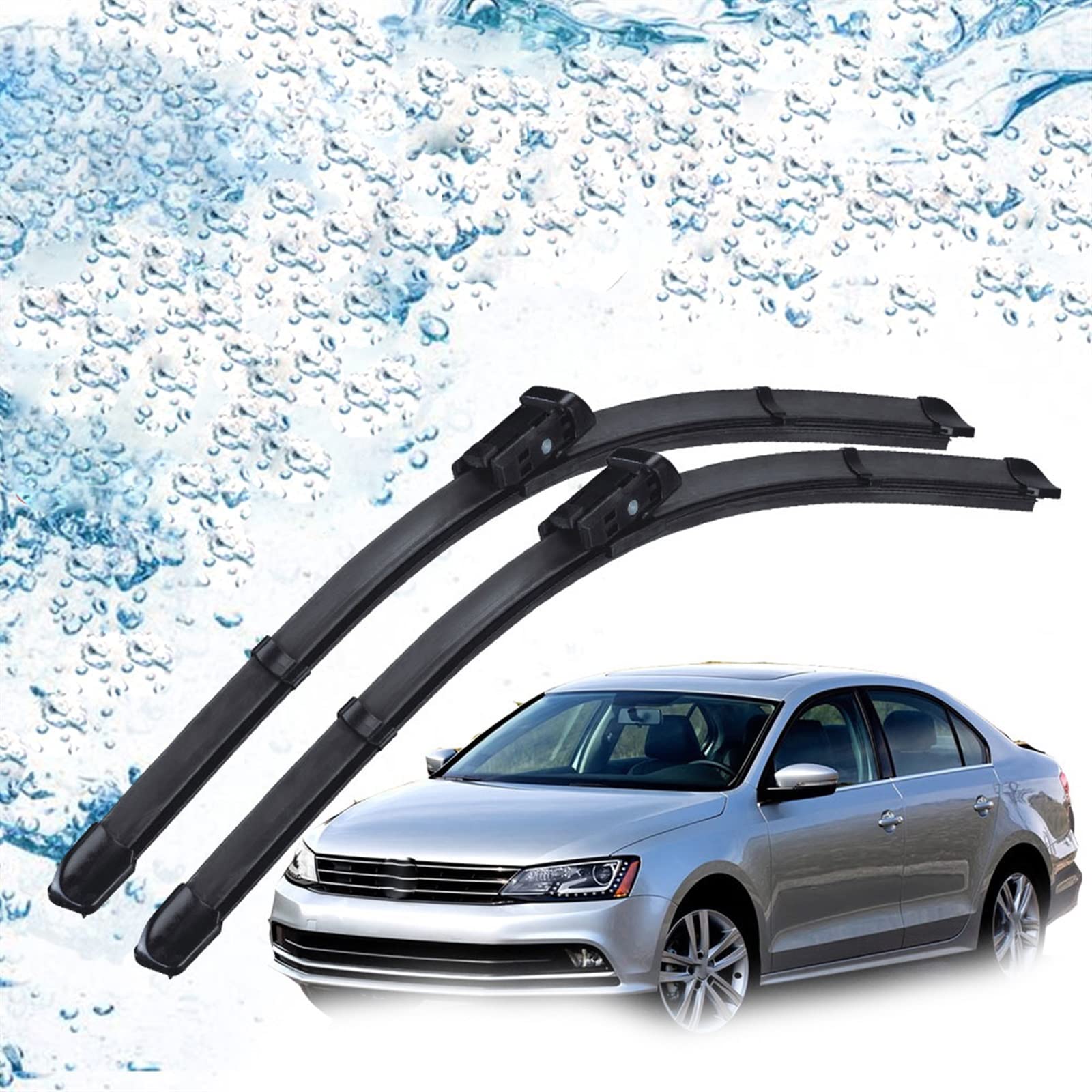 Essuie-glace Jetta MK6 sans trace contre la pluie fine sur pare-brise