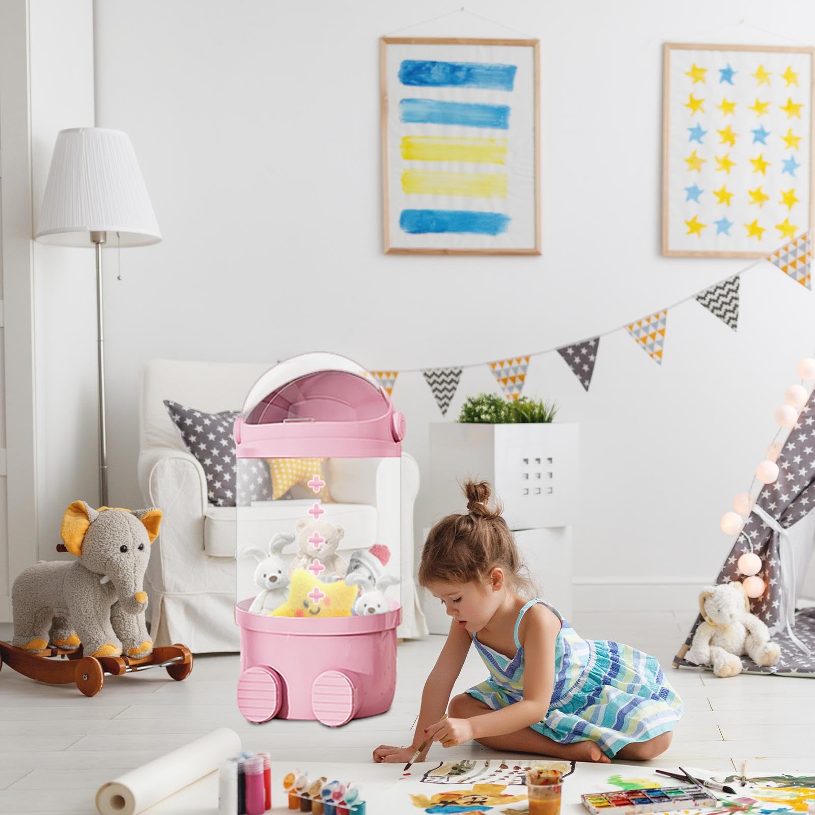 Tubo De Almacenamiento Para Peluches – Organizador De Juguetes De Peluche | Paraa Niños | De Almacenamiento Ahorra Espacio Para Osos De Peluche, Muñecas & Peluches | De Tubo Suave Y Duradera