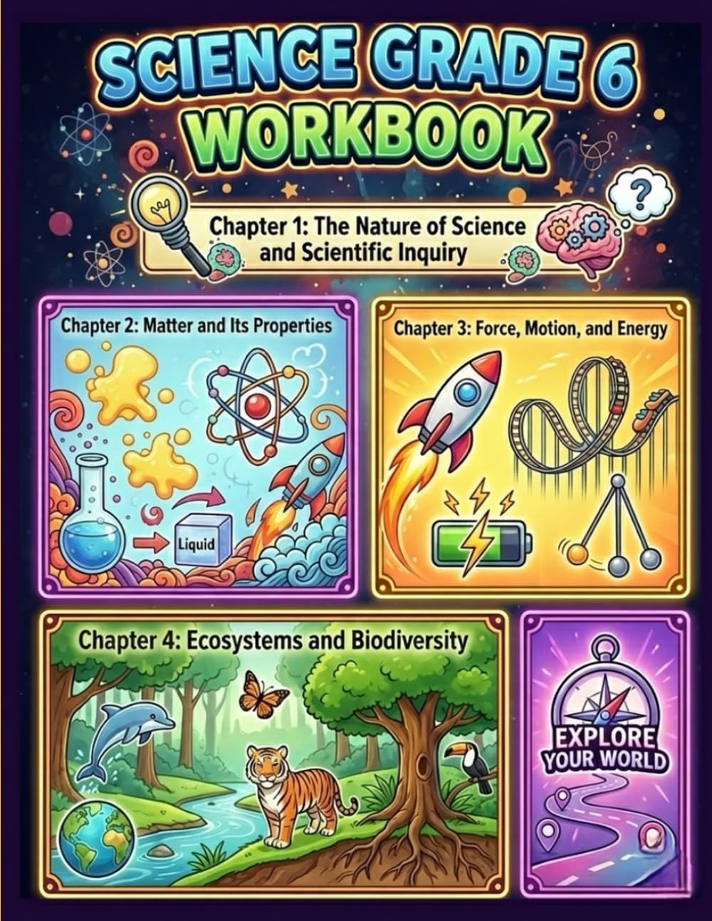 Grade 6 Science Workbook: Science Grade 6 Workbook: Engaging Activities, Practice Problems, and STEM Lessons to Master the World Around Us