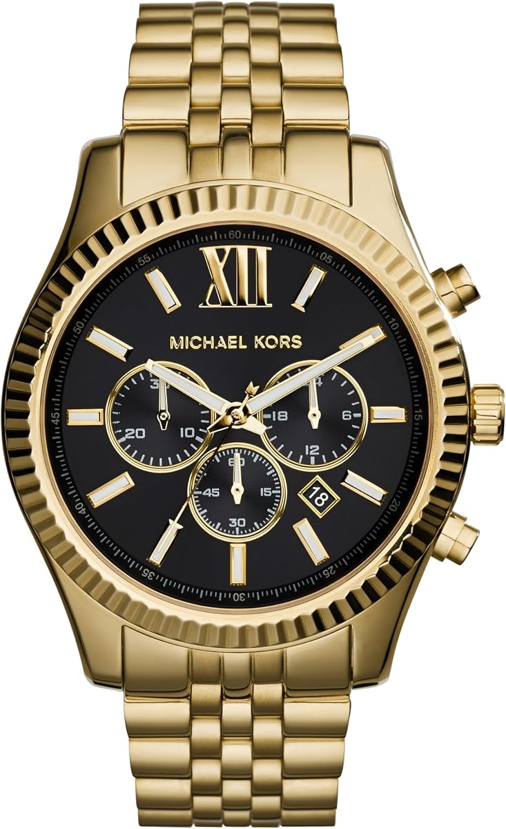 Michael Kors Lexington Reloj de pulsera de acero inoxidable para hombre