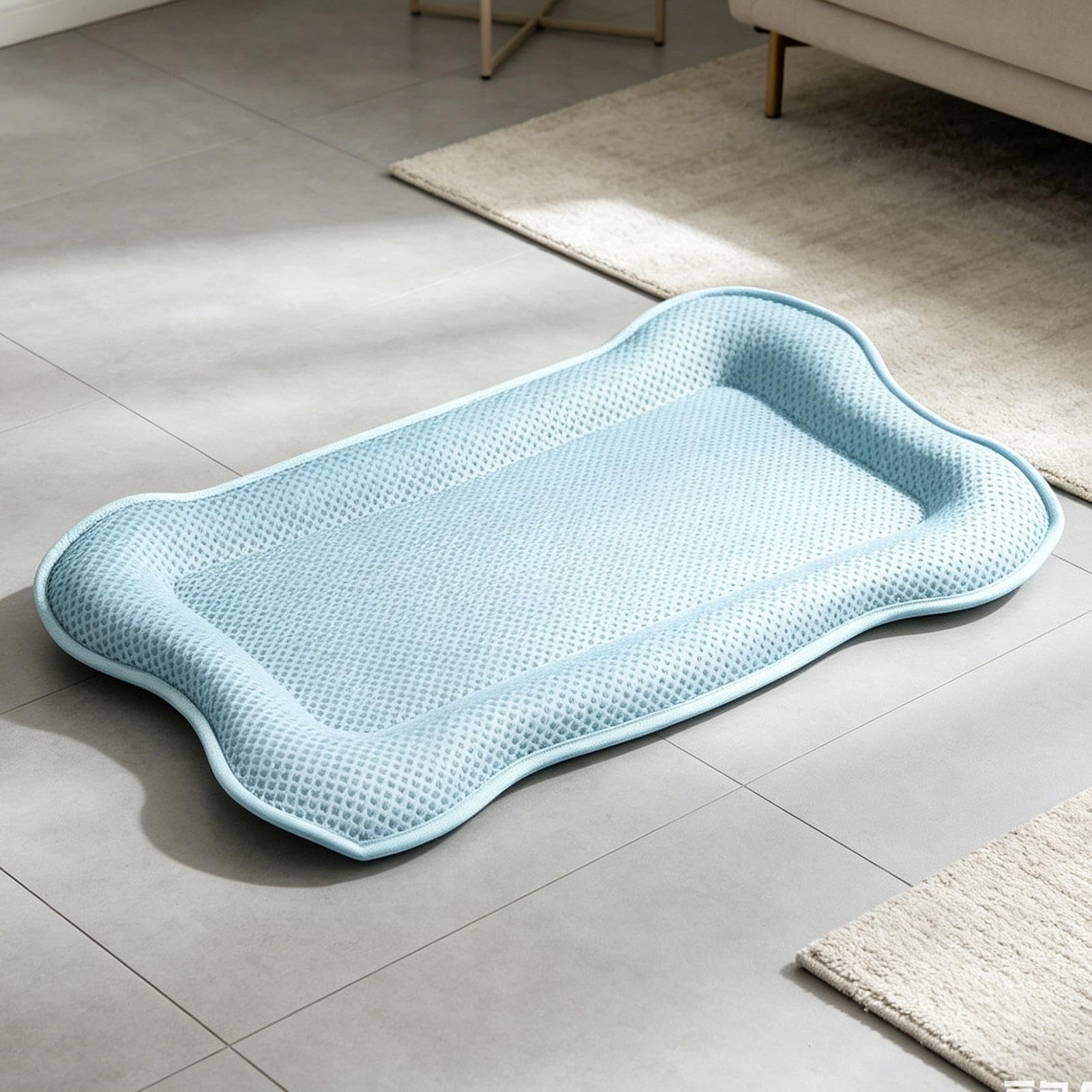 Tappetino Rinfrescante da Cani | Cuscinetto Portatile a Forma di Osso 42 x 58 cm | Cuccia Rinfrescante per Animali | Cuccioli e gattini caldo interno esterno balcone auto viaggio gabbia spiaggia