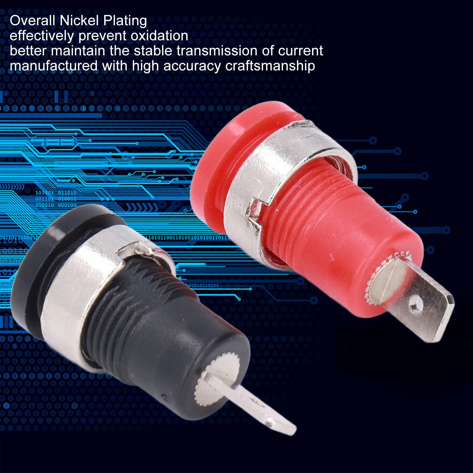 10 Paia Di Prese A Banana Da 4 Mm Con Ritorno Sicuro, Tipo Di Presa A Banana Placcata In Rosso E Nero Per Apparecchiature Elettroniche Industriali 94988015