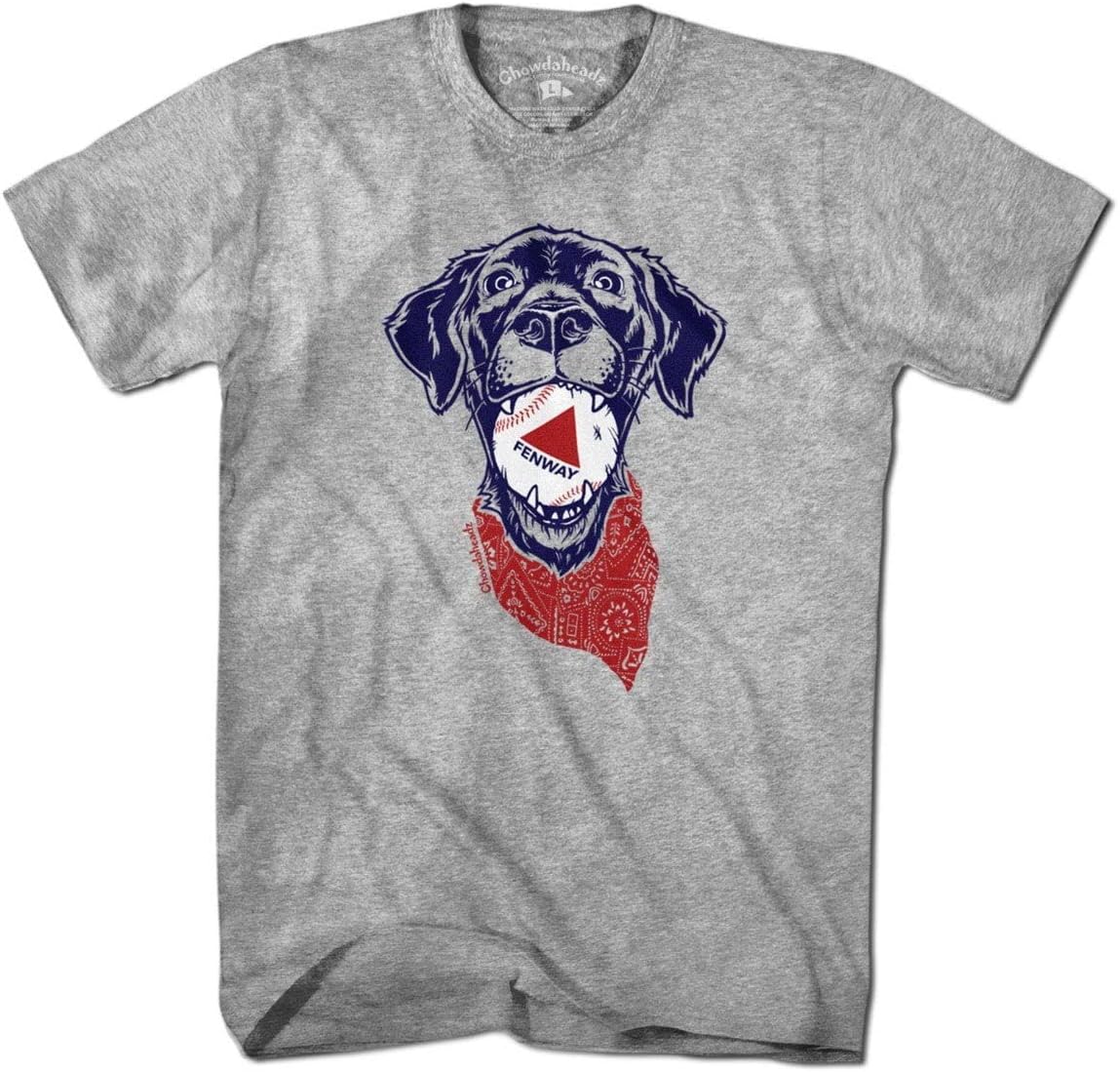 Chowdaheadz Fenway Dog T-Shirt - Unisex Vintage Tee Soft Cotton Blend