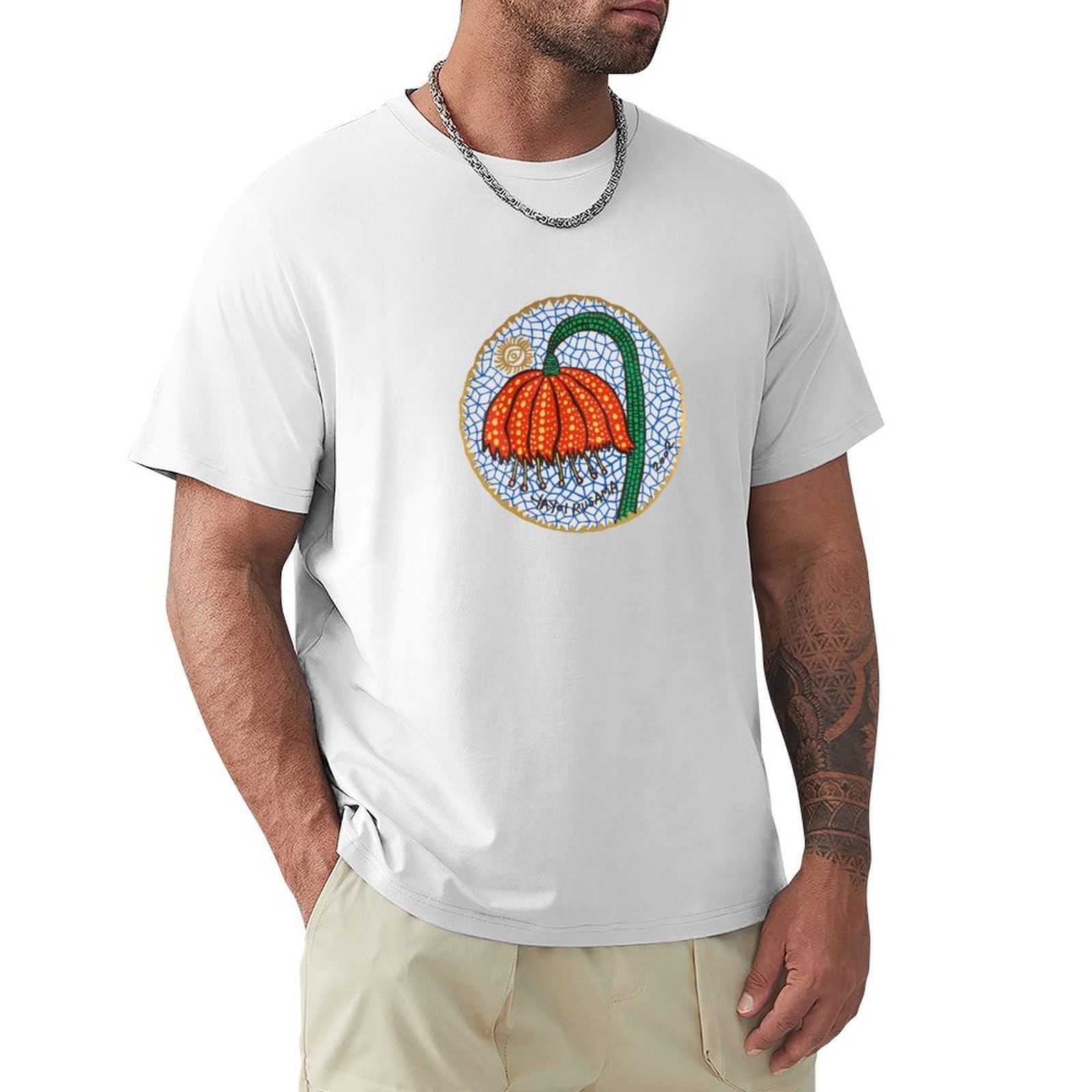 Amazon.co.jp: 草間彌生 Tシャツ メンズ 半袖 おもしろtシャツ ティー 