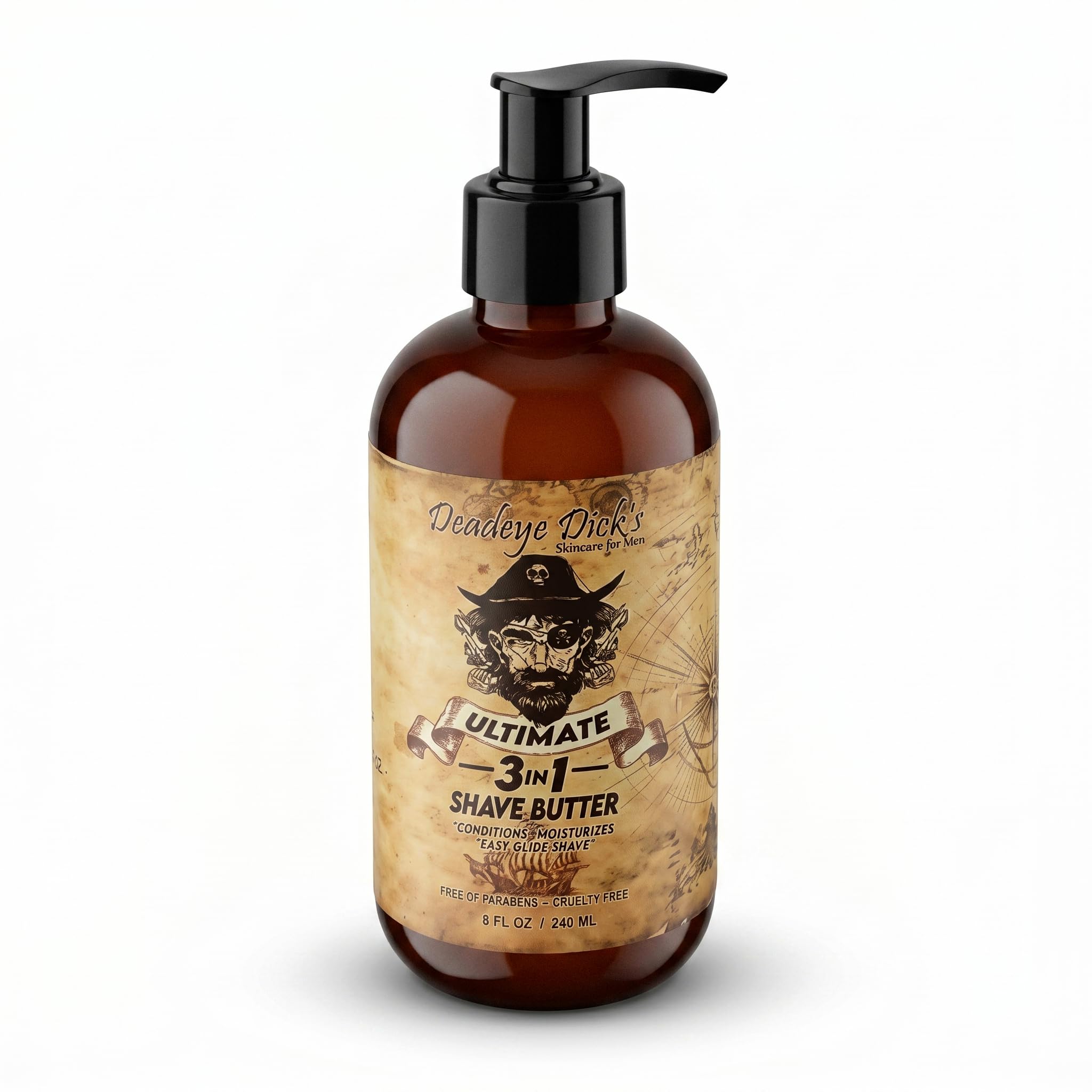 DeadeyeDick's 3-in-1 Shave Butter | Natural shaving cream mens & women | shaving cream sensitive skin formula | shave cream for Face, Head & Body |