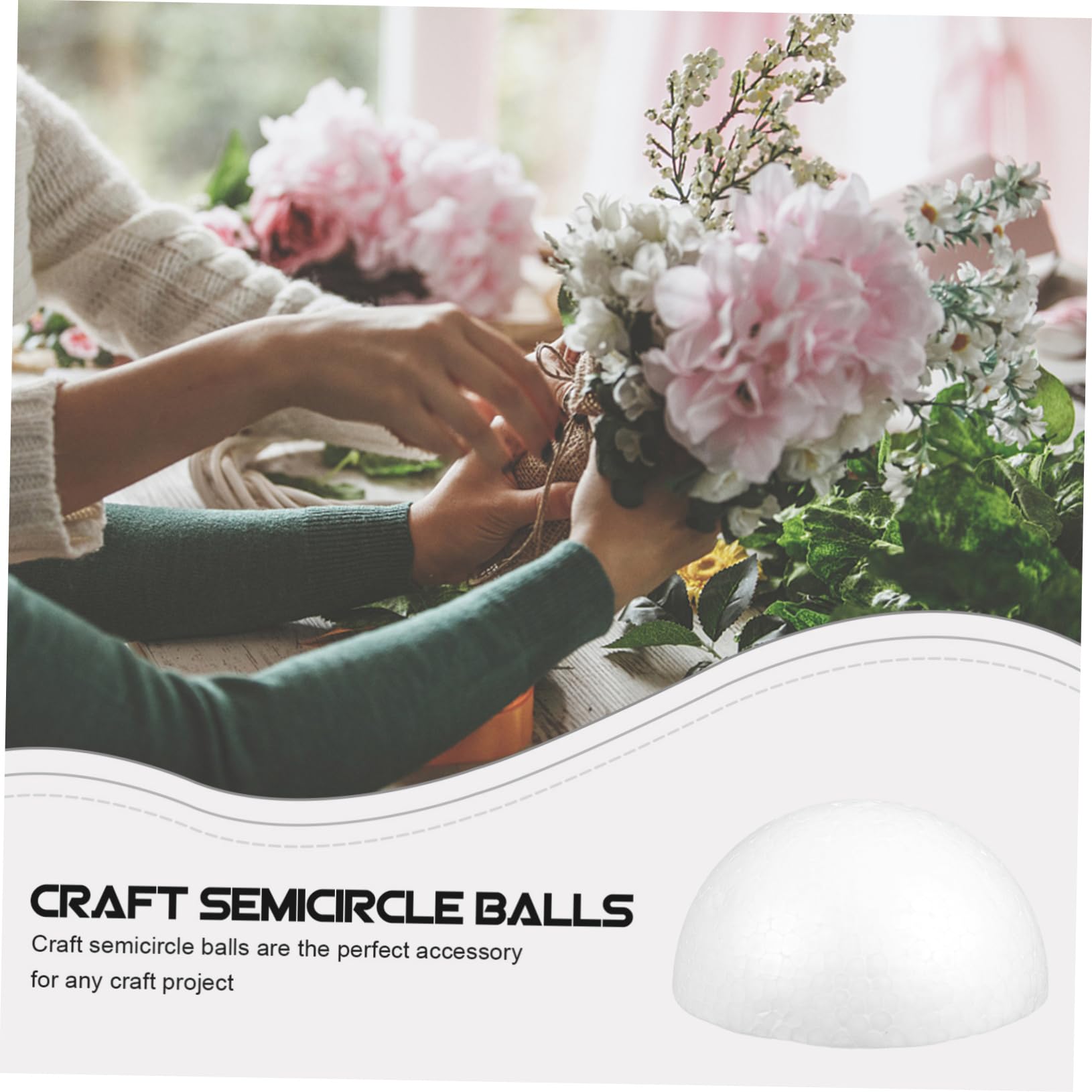 Semicircle Foam Craft Foam Balls 15pcs Half Balls Round s Christmas Xmas Ornaments for DIY Craft Modeling Xmas Tree Decorations Party Favors 9cm Nativity - Image 4