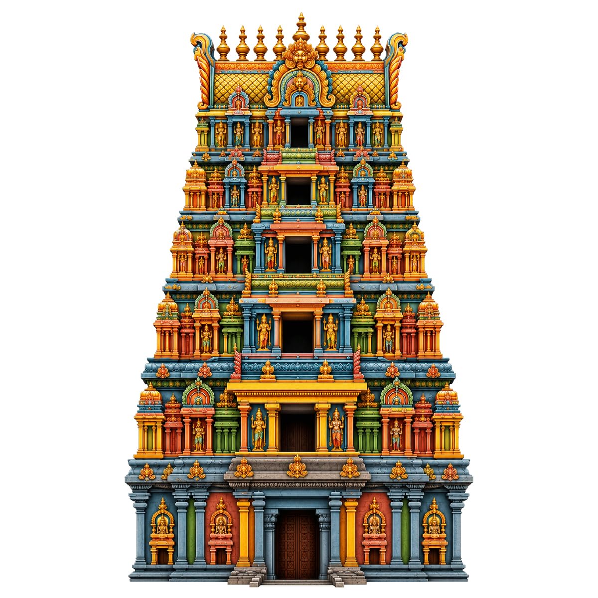 Temple wall Sticker - Temple wall Sticker for Pooja Room Decoration - god wall Sticker - Pooja Room - Home - Vinyl - self Adhesive-image-29