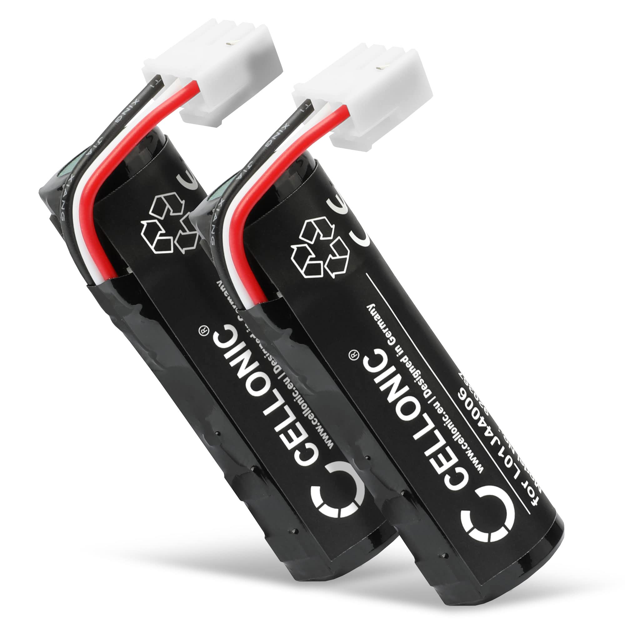 CELLONIC 2x Batteria compatibile con Ingenico Move 3500, 2500 | 2x, (3400mAh-3.7V-Ioni di Litio), Terminale di pagamento / POS Batteria per Ingenico Move 3500, 2500, 295006044, IWL251 NFC