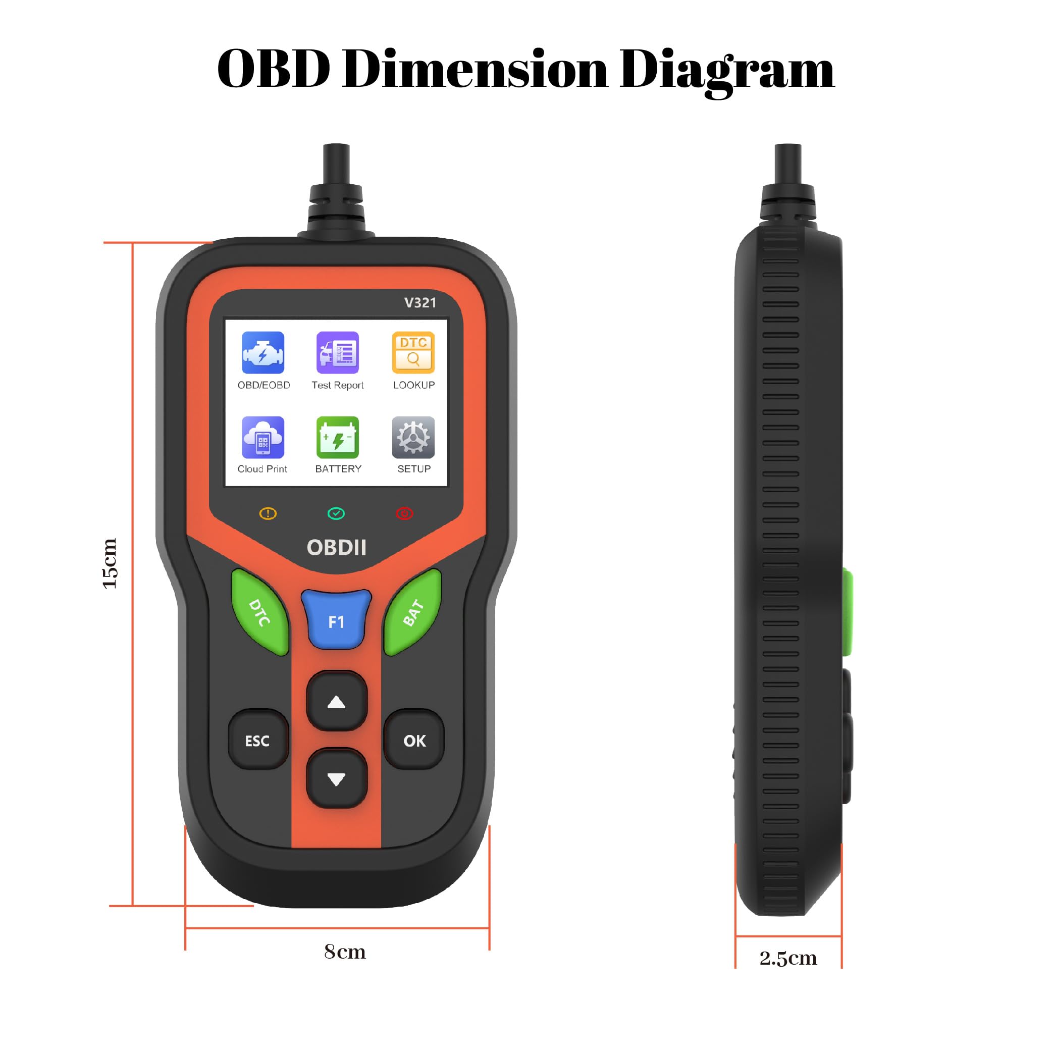 OBD2 Auto Diagnostica per Opel Astra H Abzeichen Zafira B Astra Corsa D 2000-2024 2025+, Plug And Play, Solo per Diagnosi e Cancellazione Codici Reset e Programmazione Non Supportati