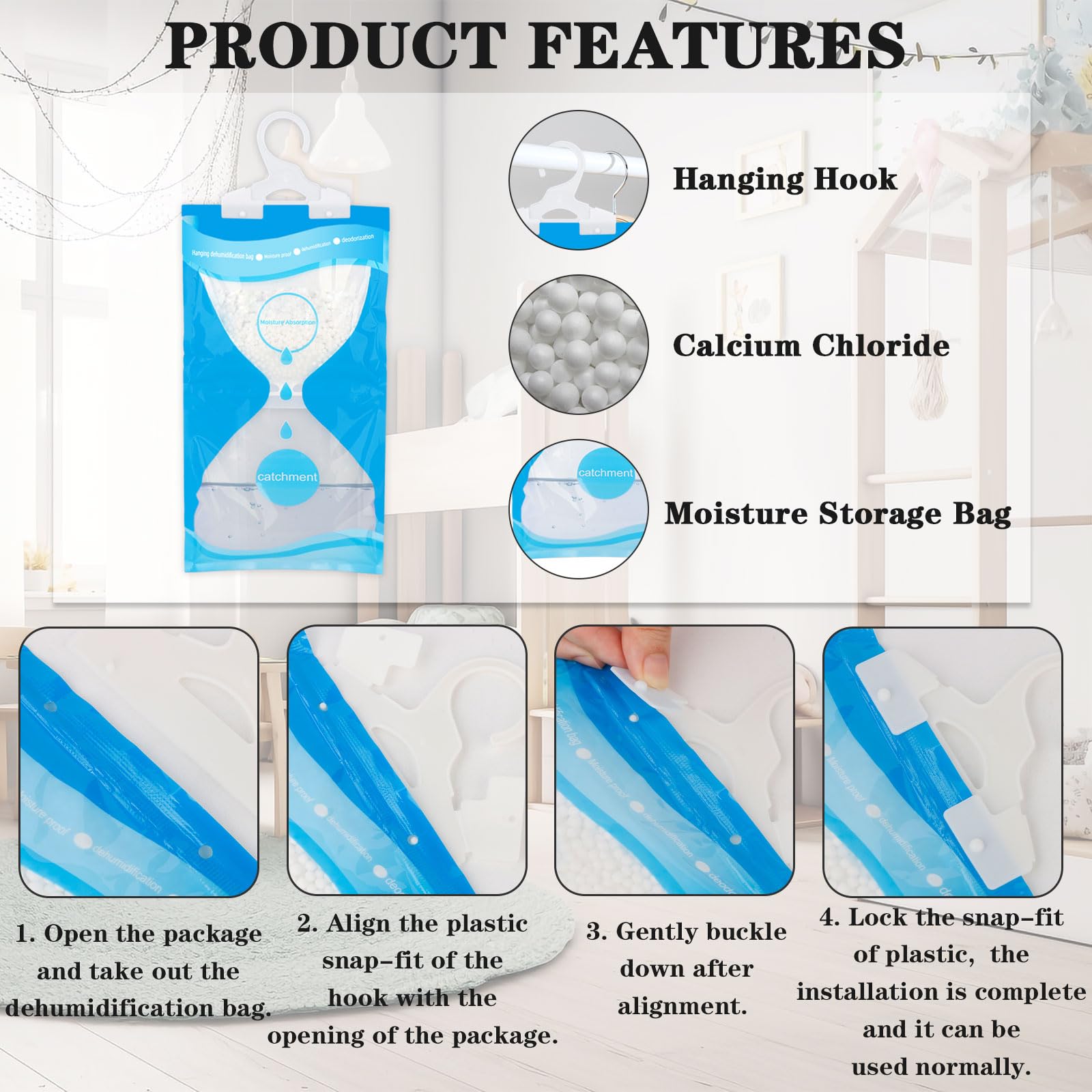 Deumidificatori Per Armadio - 5 Sacchetti Assorbi Umidità Antimuffa - Foto 7