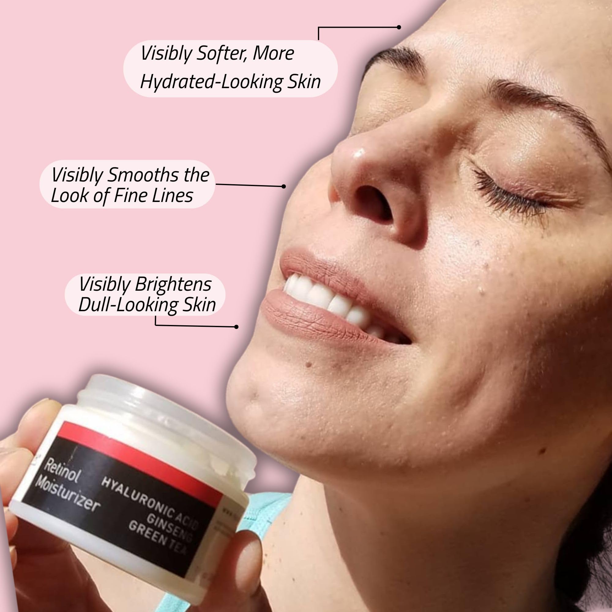 YEOUTH Retinol Cream for Face, Retinolowy Krem do Twarzy dla Kobiet i Mężczyzn z Kwasem Hialuronowym i Zieloną Herbatą, Krem Nawilżający na Noc dla Gładszego Wyglądu 118ml