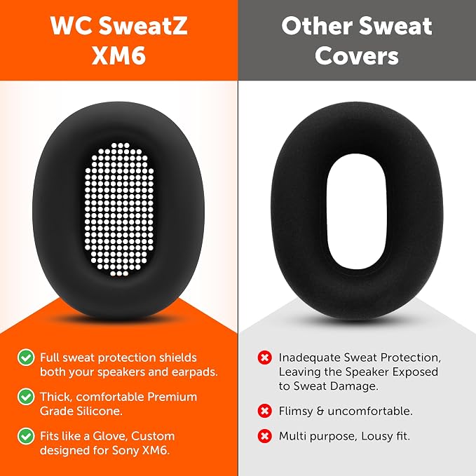 Cobertores de Silicona para Auriculares Sony WH-1000XM6 WC SweatZ XM6 miniatura 3