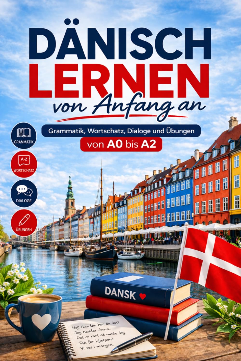 Dänisch lernen von Anfang an Grammatik, Wortschatz, Dialoge und Übungen von A0 bis A2: Einfach erklärt – mit Grammatik, Wortschatz, Dialogen und Übungen von A0 bis A2