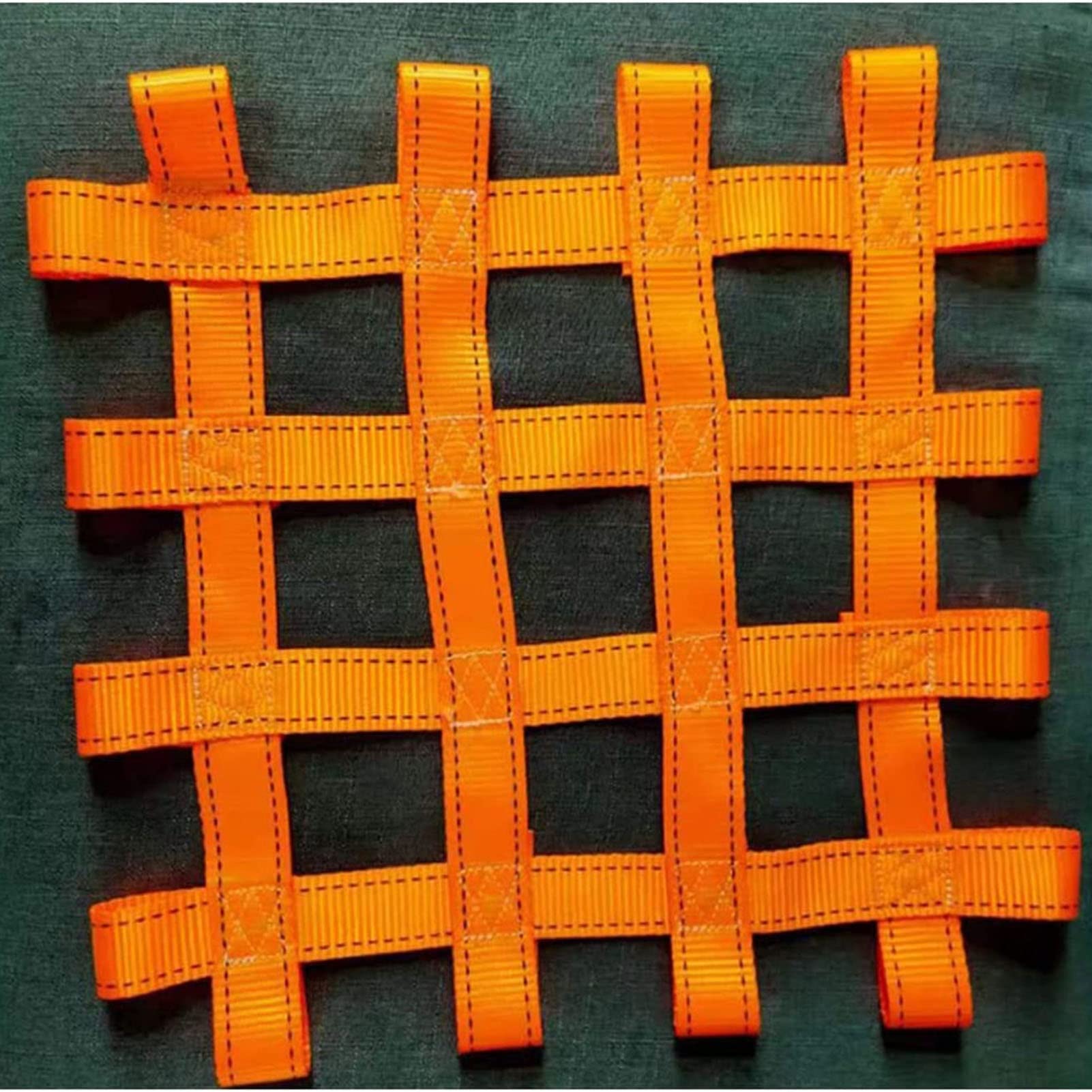 Sangles De Filet De Levage De Sécurité - Filet De Levage À Élingue en Nylon Plat, Maille Carrée De 10cm pour Le Gréement De Construction Remorquage en Mouvement Travail De Levage