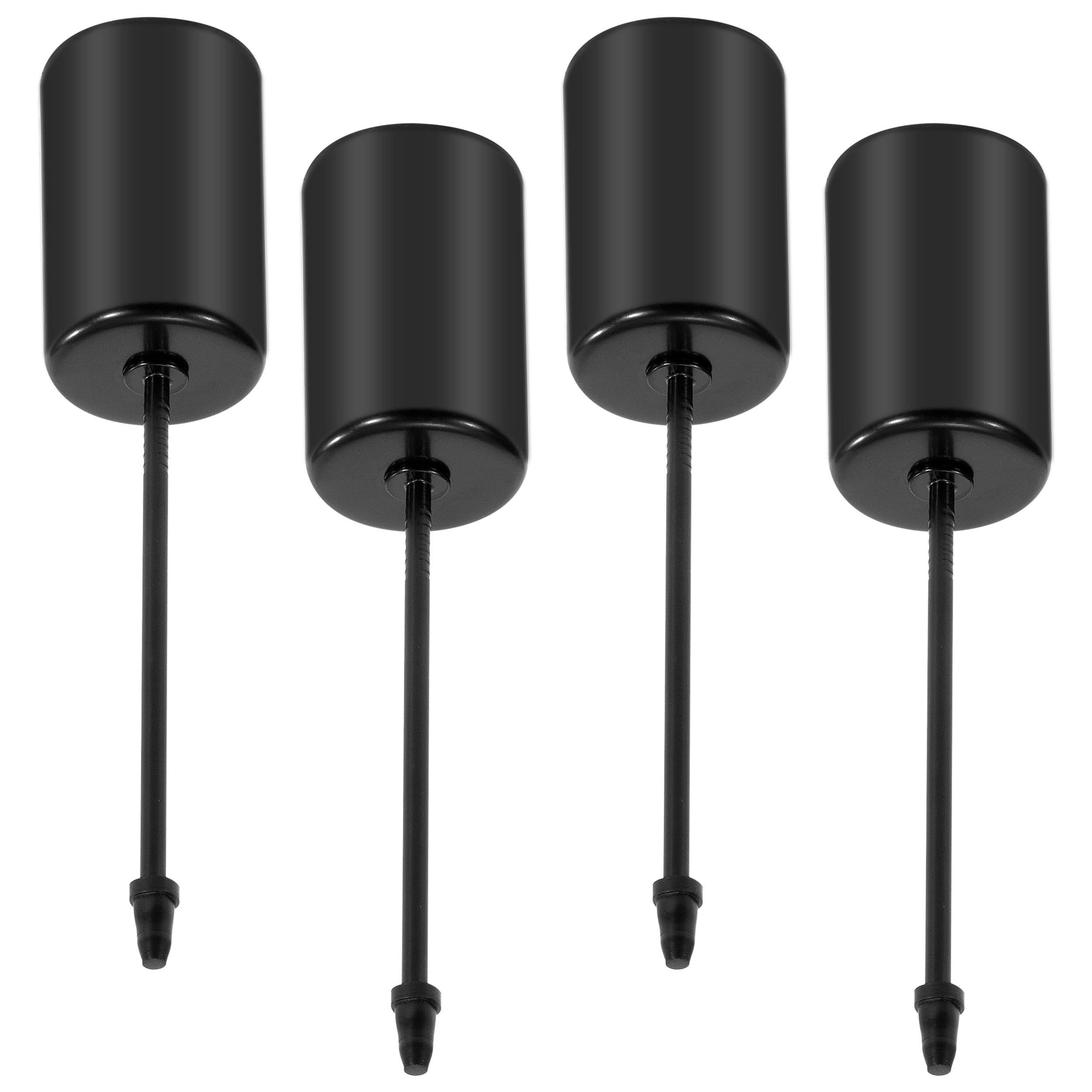 Yesaler Portavelas de Metal Candelabro para Corona Navidad Portavelas de Adviento para DIY Corona Decoración de Mesa 4 Piezas (Negro)