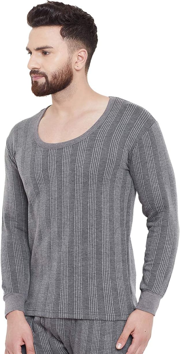 ZIMFIT Cotton Thermal Top for Men | Winter Thermal Wear | Body Warmer | Round Neck Full Sleeves