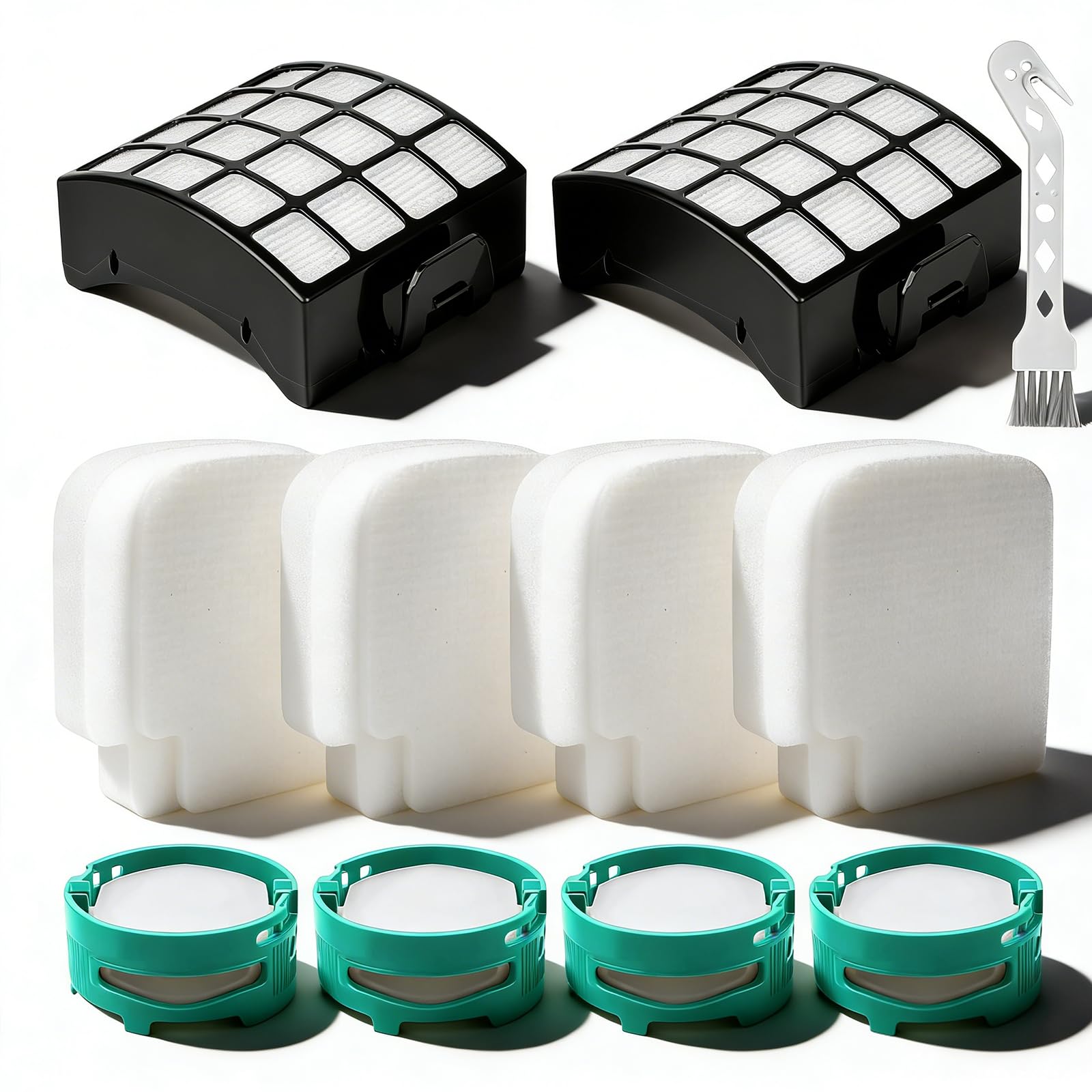 AZ3002 Zamiennik filtra dla Shark AZ3000 AZ3002 AZ3000W Stratos DuoClean PowerFins pionowy odkurzacz, zawiera 2 filtry HEPA, 4 filtry piankowe i filcowe, 4 wkłady neutralizujące zapachy, akcesoria