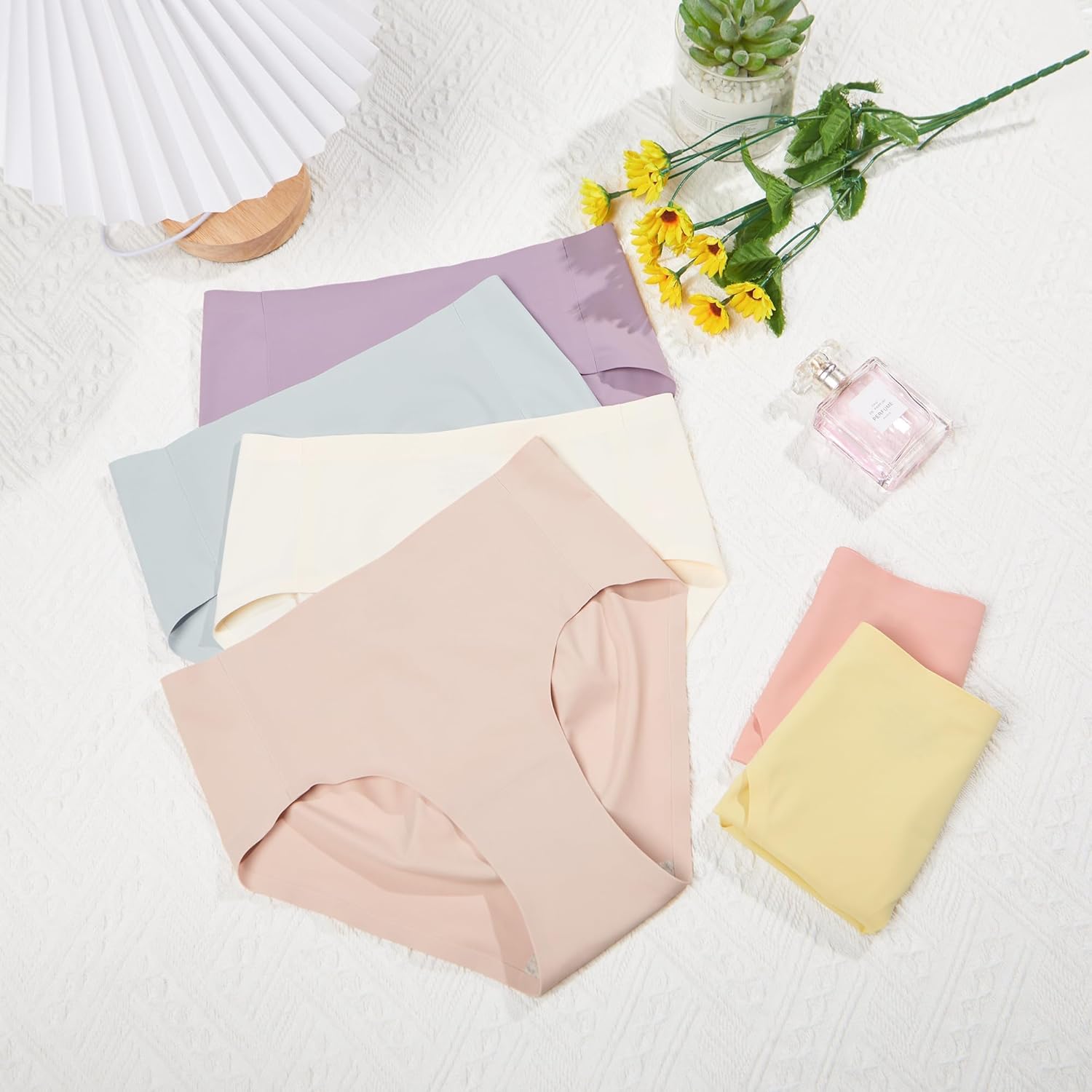 INNERSY Seamless Underwear for Women No Show Bikini Panties Invisible Breathable Hipster 6-Pack - Image 6