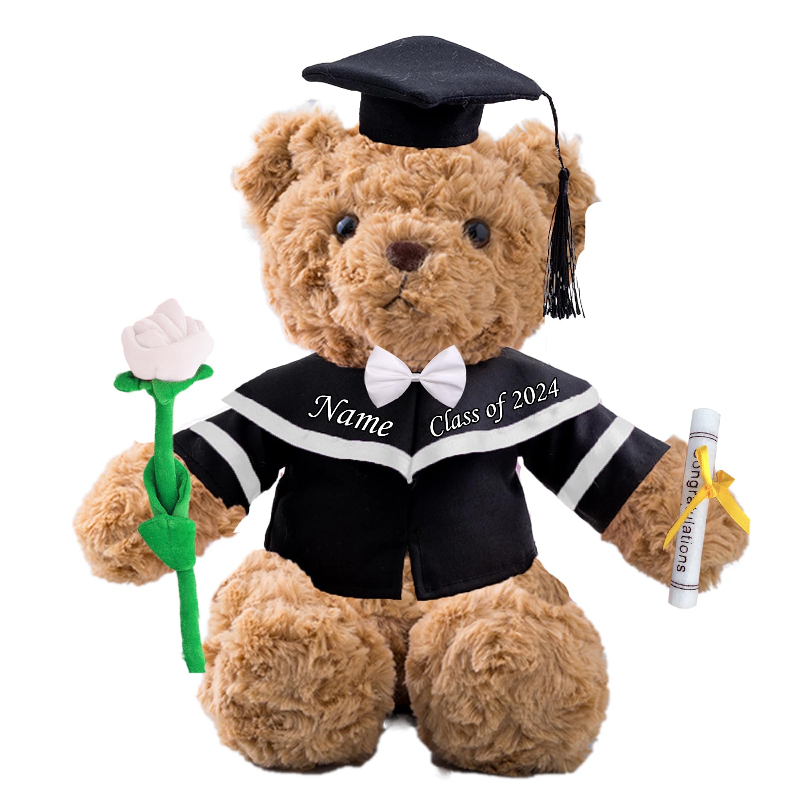 Personalized Graduation Teddy Bear With Photo & Text – Custom Class Of 2025 Gift For Her Or Him