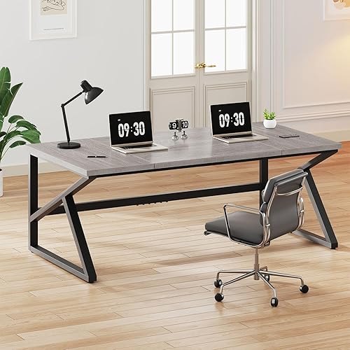 IBF Escritorio Grande de 70 Pulgadas para Oficina en Casa, Escritorio Industrial Largo para Ejecutivos, Mesa de Trabajo, Estudio y Computadora, Mesa