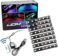 iJDMTOY 8-Piece 48-LED RGB Multi-Color LED Kit - Universal Interior Exterior Lights for Cars Trucks SUVs w/55 Patterns