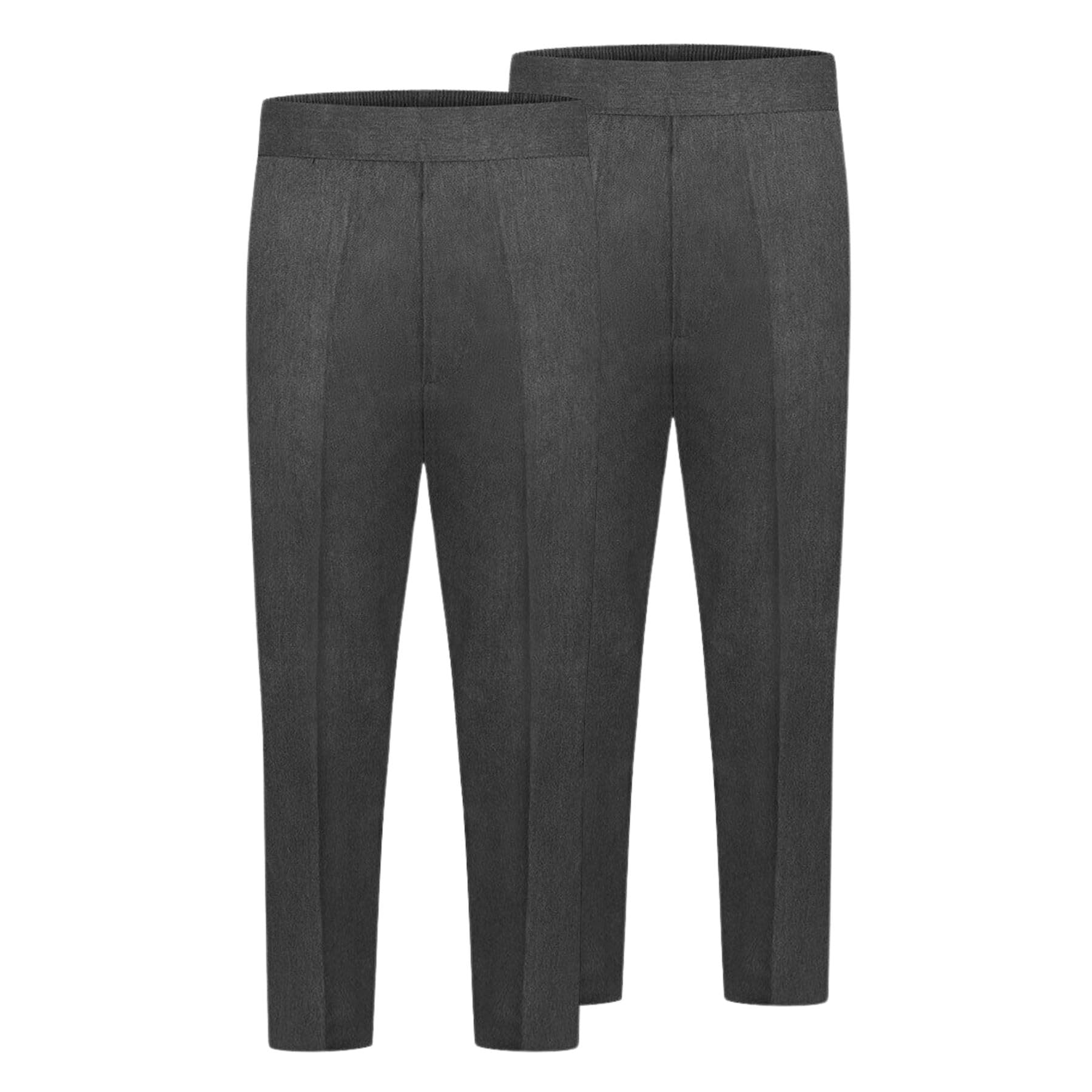 Chłopięce spodnie szkolne, 2 sztuki, slim fit, półelastyczne spodnie w talii z dwiema kieszeniami bocznymi, wygodne, jednokolorowe spodnie do mundurka szkolnego, wiek 2-13 lat