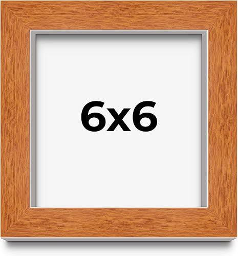 Miniatura 241 de Marco marrón de 18 x 24 pulgadas, marco de madera maciza de nuez de miel, ancho de moldeo de 0.875 pulgadas, profundidad de rabo de 0.875 pulgadas