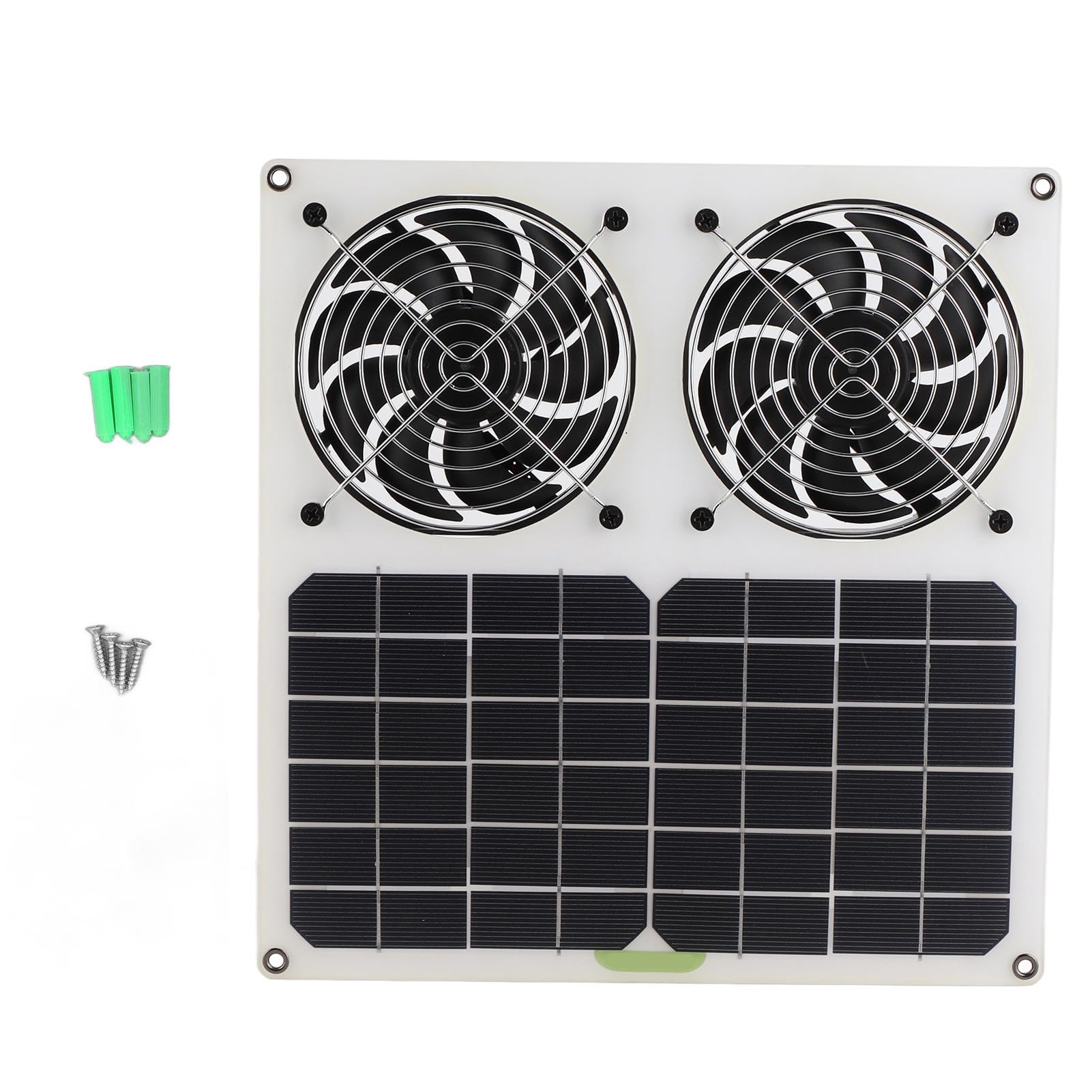 Ventilateur solaire pour poulailler et serre avec panneau étanche 100W double aération de 12 pouces