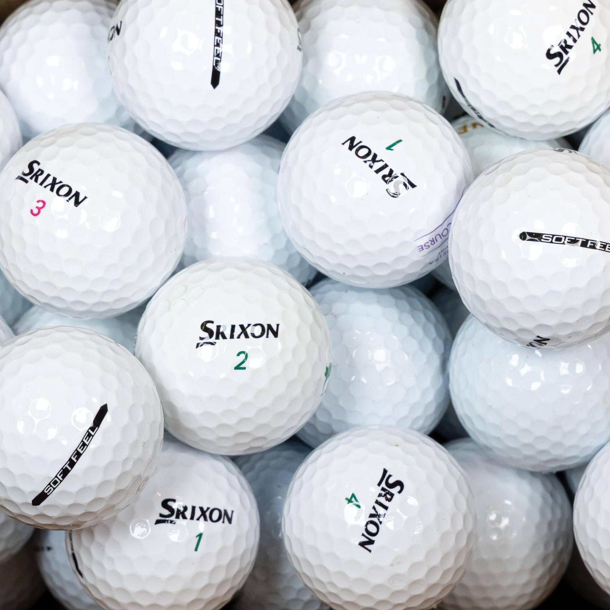 Premium Used Golf Lake Balls Srixon Soft Feel 12 Pack Pearl Grade