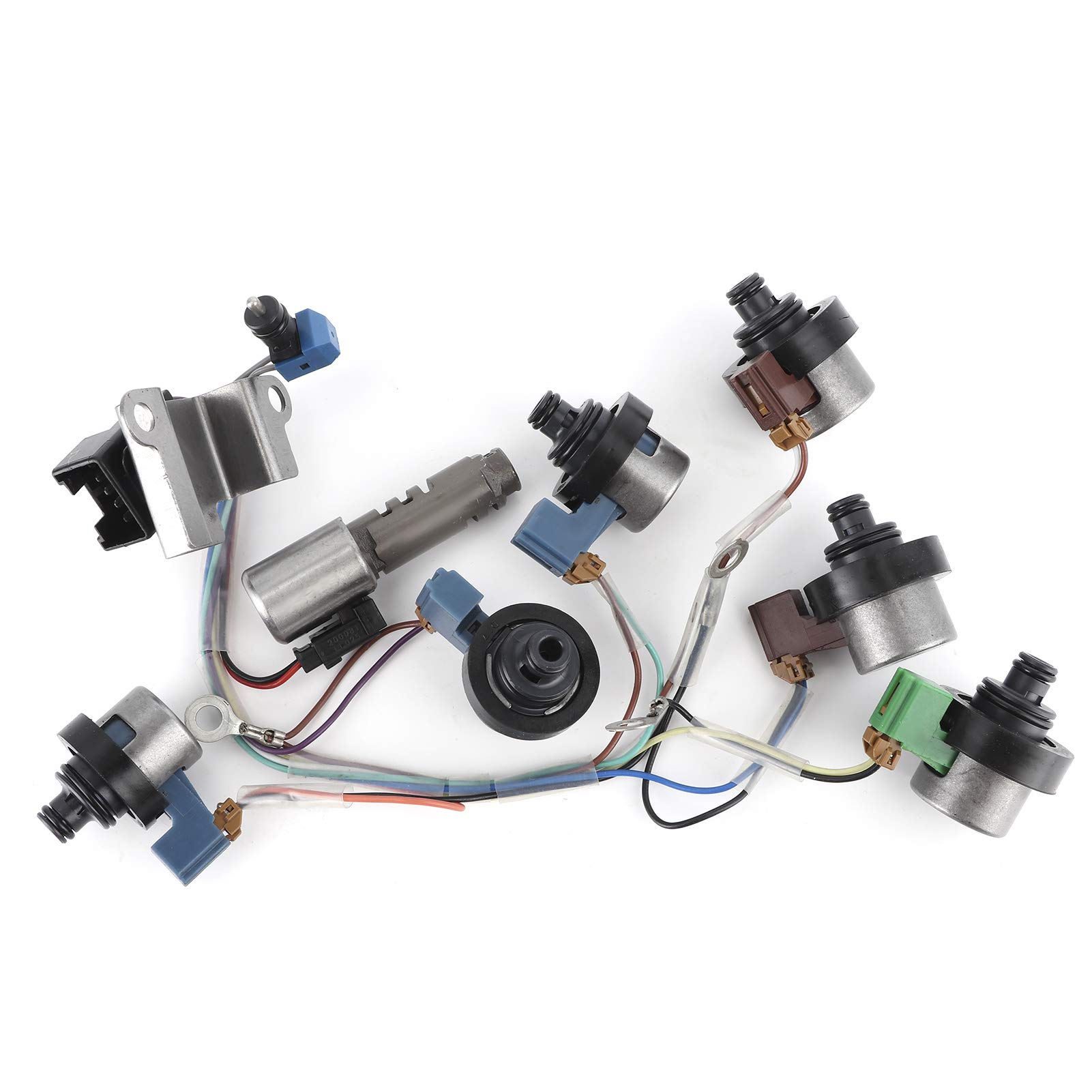 4EAT Transmission Solenoids Kit with Harness Fit for Sub-aru Forester/Impreza/Baja/Legacy/Outback Automatic Transmission Shift Solenoid