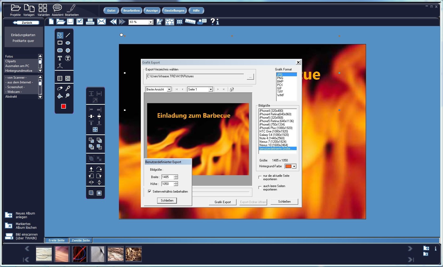 Einladungs Druckerei 16 Gold Edition - eigene Karten designen Windows 10, 8.1, 8, 7