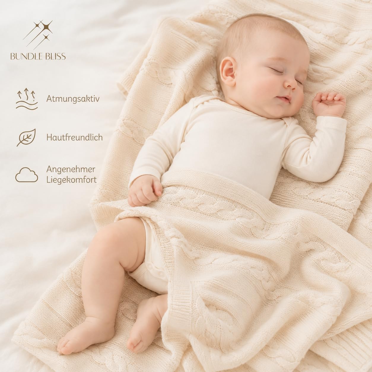 Bundle Bliss Set regalo per neonati in 100% cotone biologico – coperta e body | Set di vestiti per neonati e neonati morbido e traspirante (0-3 mesi)