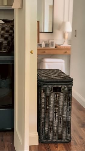 Miniatura 6 de Cesto de mimbre con 3 compartimentos para la ropa sucia de The Basket Lady