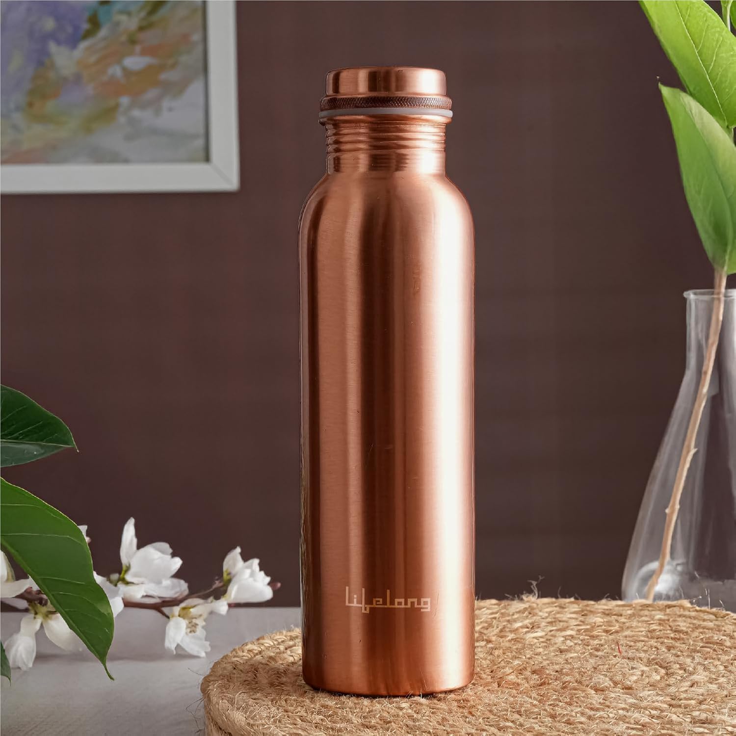 Lifelong 900 ml Copper Water Bottle | Natural Alkaline water