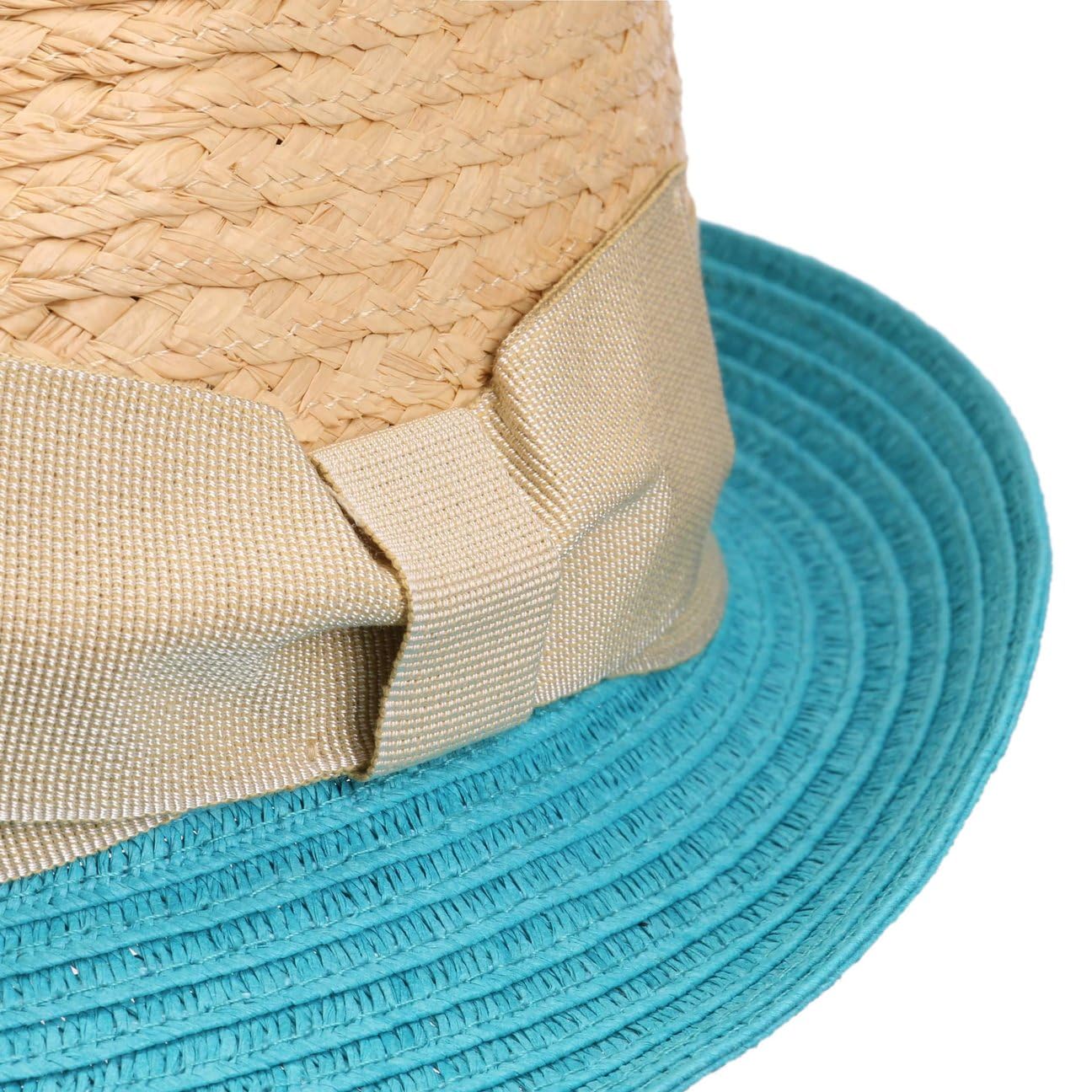 Cappello di Paglia Dalona Trilby Donna - Made in Italy da Sole Cappelli Spiaggia con Nastro Grosgrain Primavera/Estate Estate