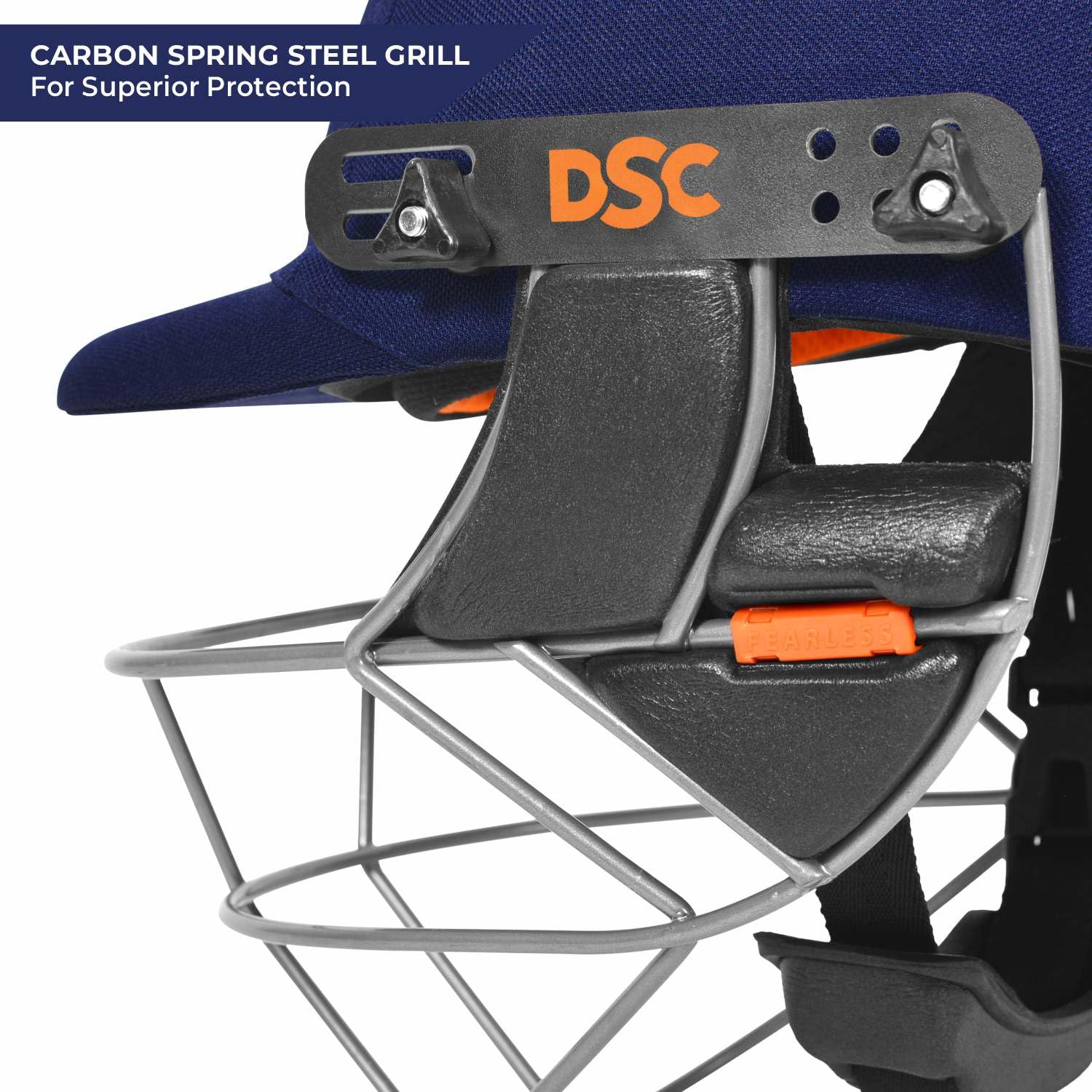 DSC Punch Cricket Helmet for Mens, Colour - Navy, Size - Large 3